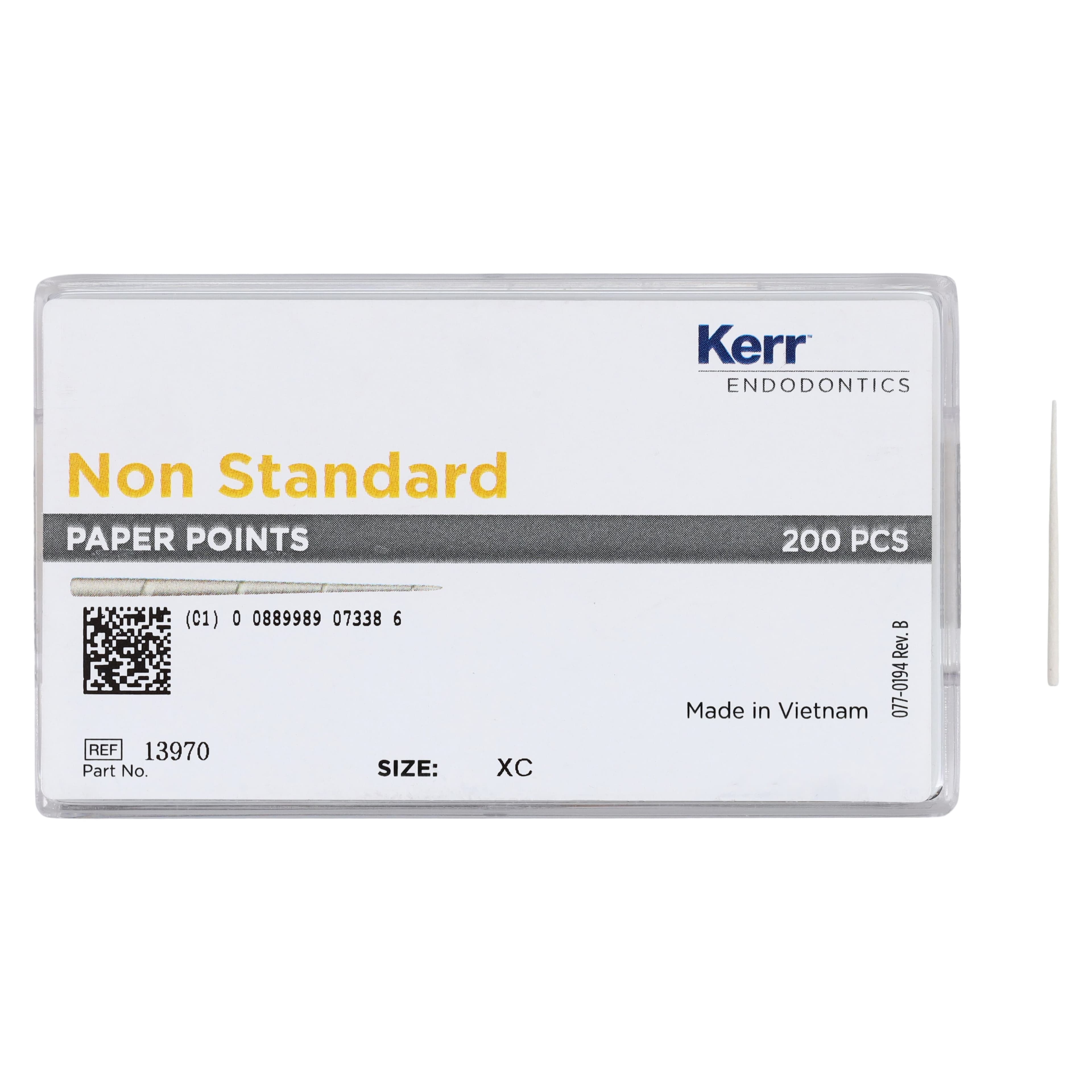 Kerr SybronEndo Absorbent Paper Points, Extra Coarse (X-Coarse), Sterile, Bulk Pack, 200/Box, #13970 thumbnail 4