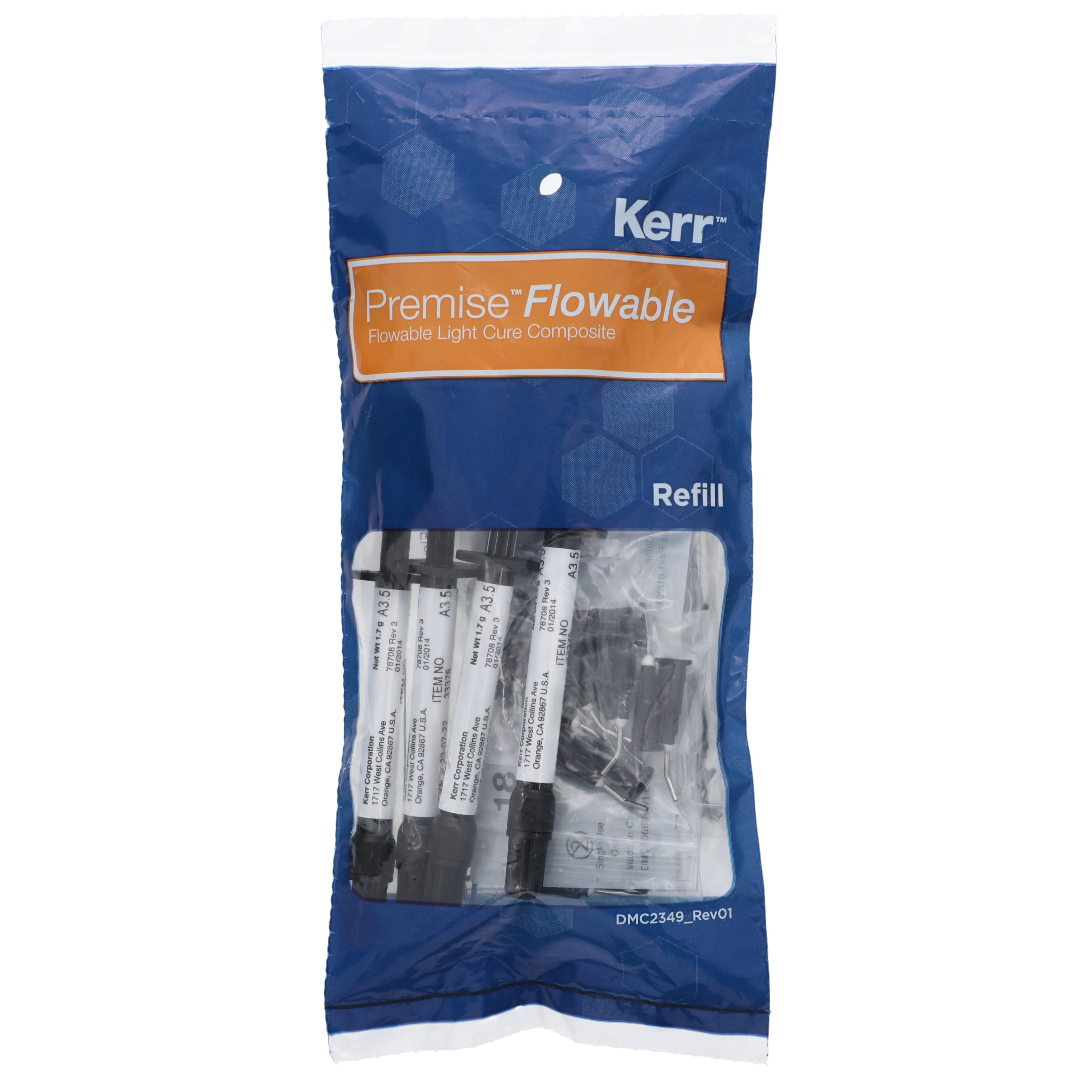 Premise Flowable Nanofilled Composite, Light-Cure, Syringe Refill Kit, 1.7 g, Shade A3.5, 4/Pk, 33375 thumbnail 10