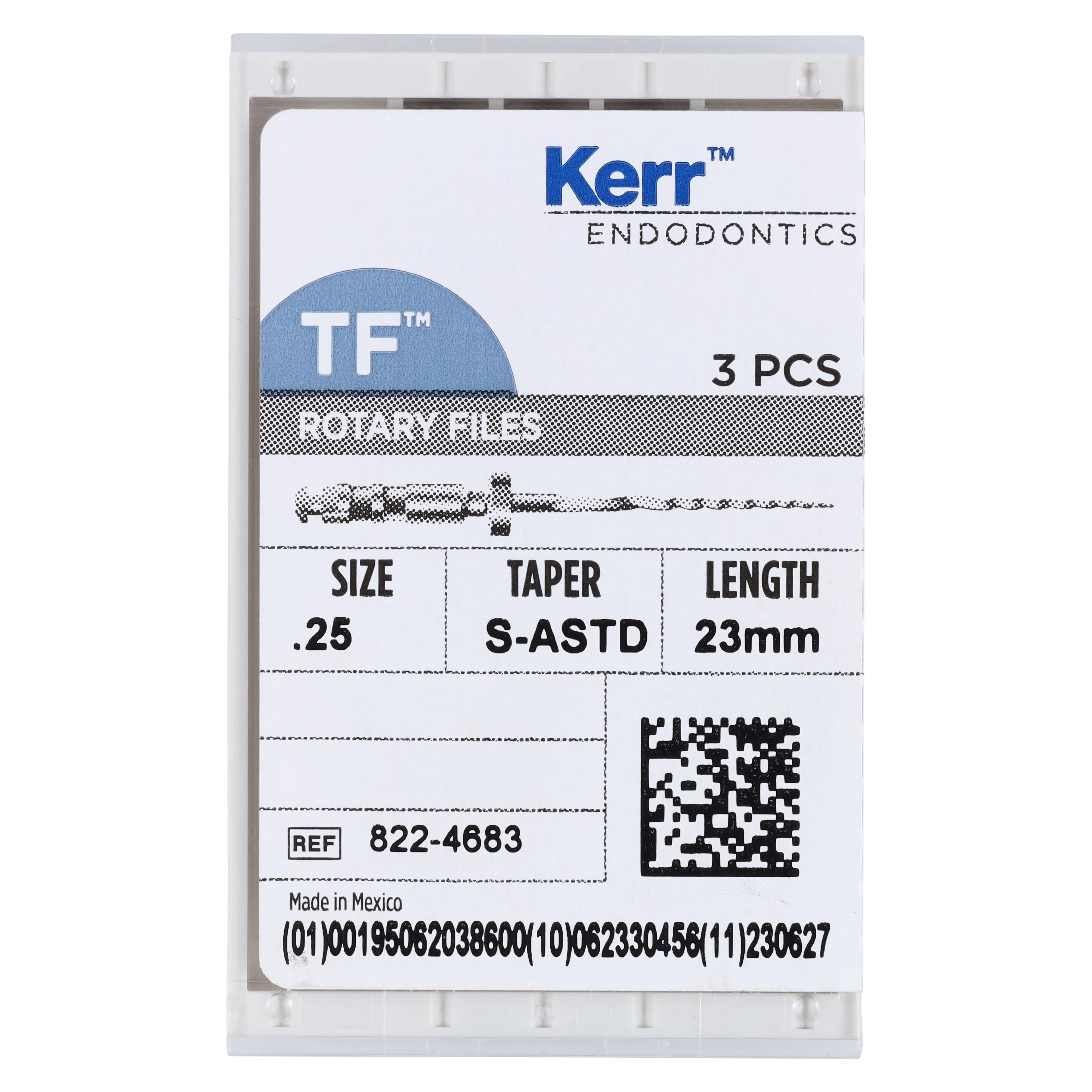 Kerr TF Twisted Files NiTi Rotary File, Small Assorted, #25, 23mm, 3/Pk, 822-4683 thumbnail 5