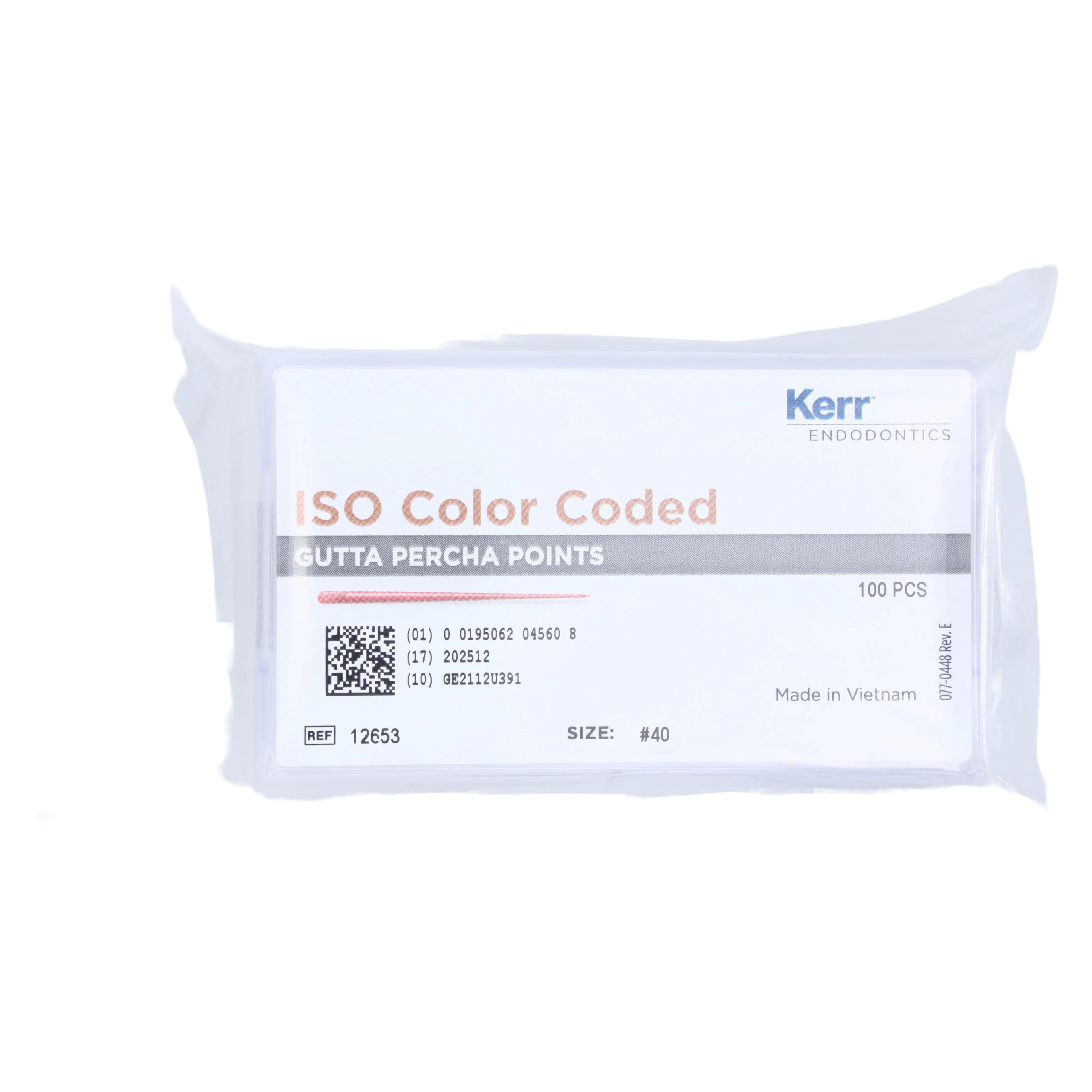 Kerr Standardized Gutta Percha Points, ISO #40, Black, 100/Box, 12653 - Gutta Percha Points #40 100/Bx - Image 1