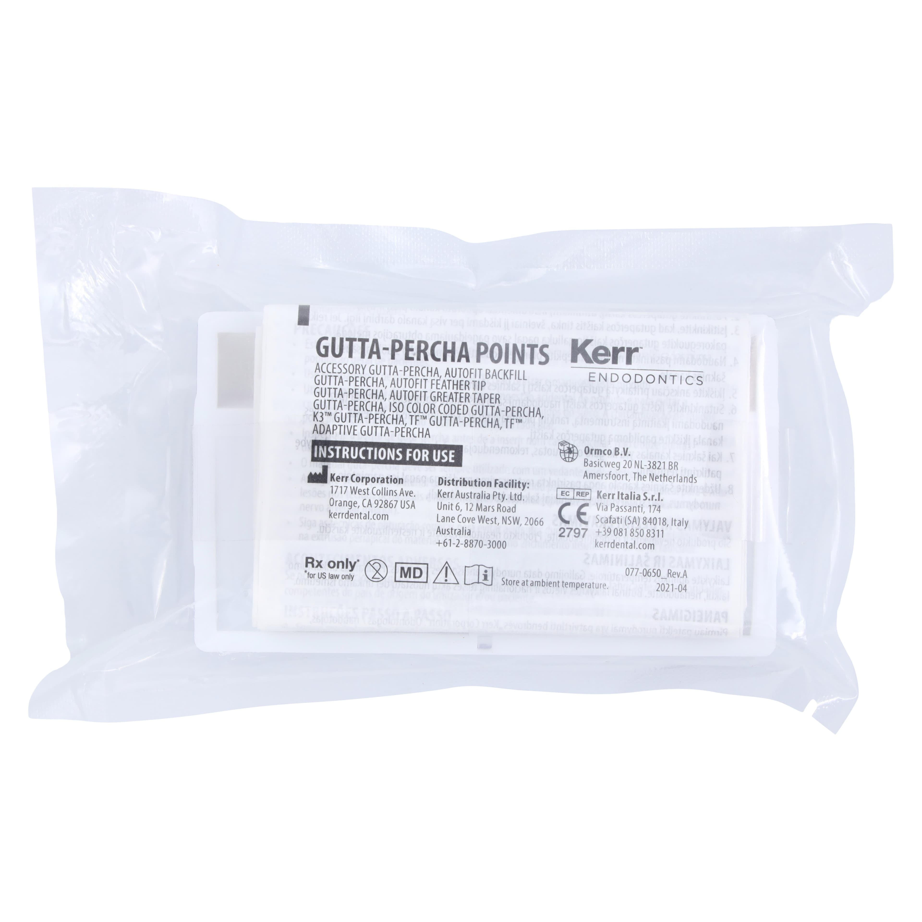 Kerr Standardized Gutta Percha Points, ISO #40, Black, 100/Box, 12653 thumbnail 2