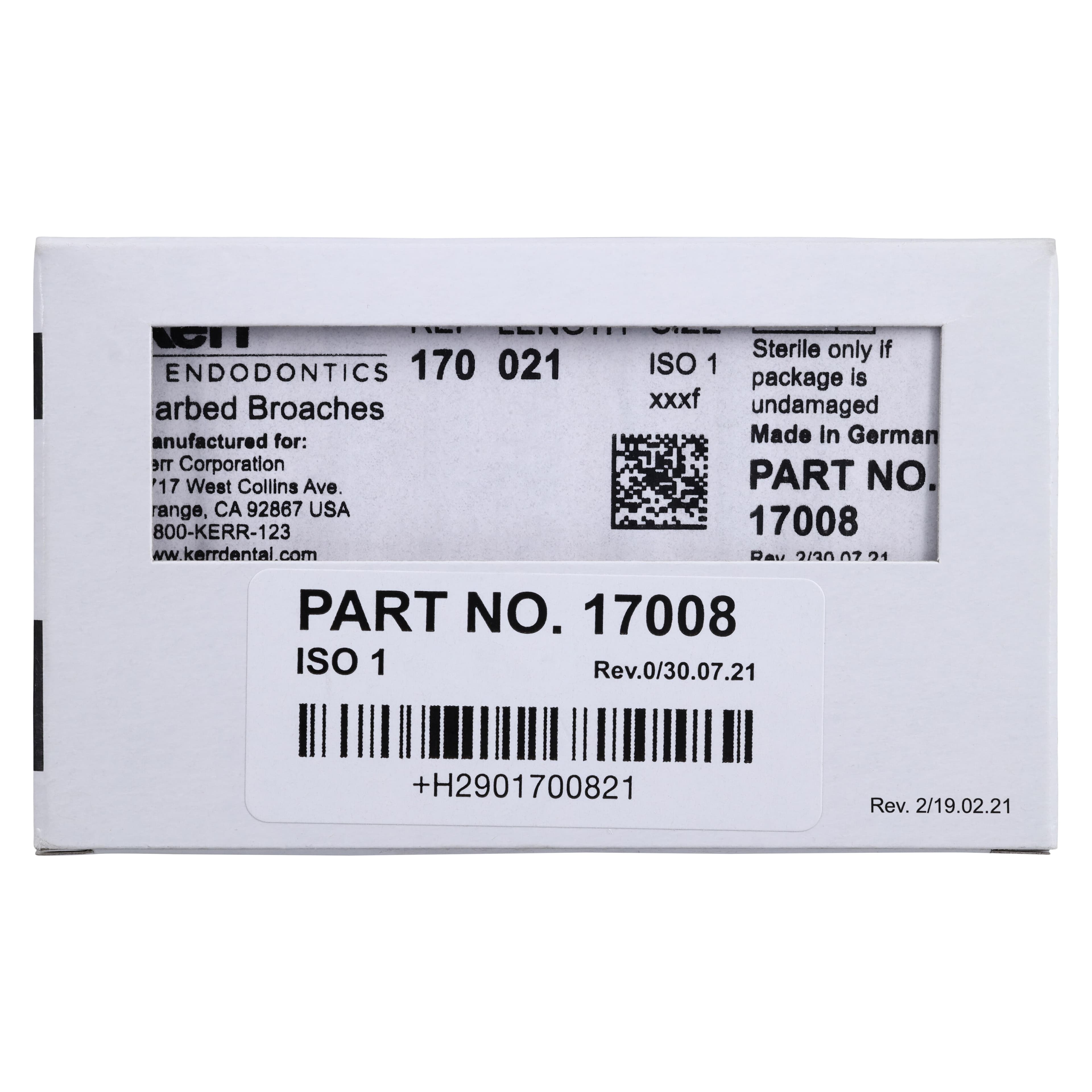 Kerr Barbed Broaches, XXX-Fine (White), 21mm, Presterilized, 30/Pkg, #17008 thumbnail 5