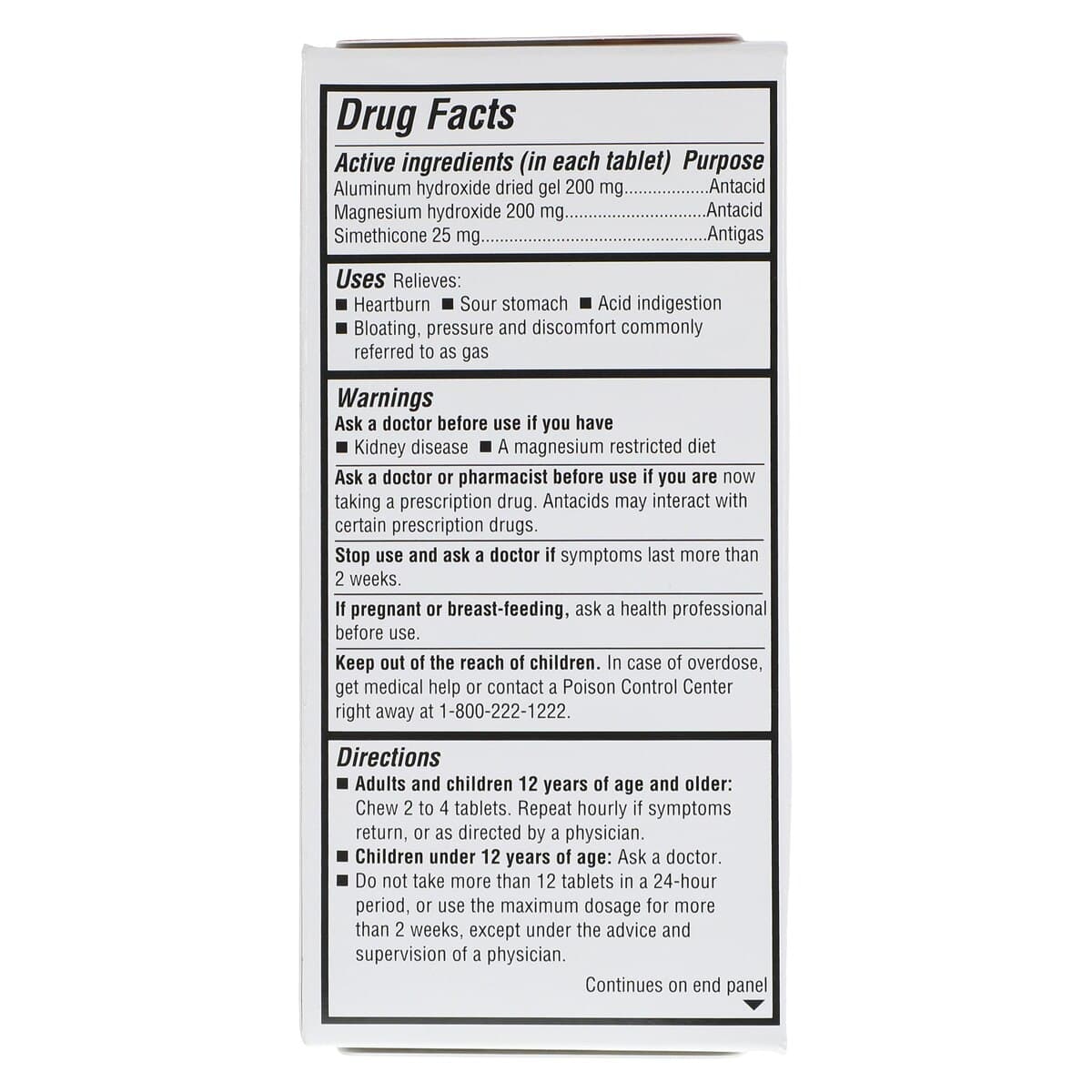 Gelusil Antacid/Antigas Chewable Tablets, 200/200/25mg, Cool Mint, Unit Dose, 100/Box thumbnail 4