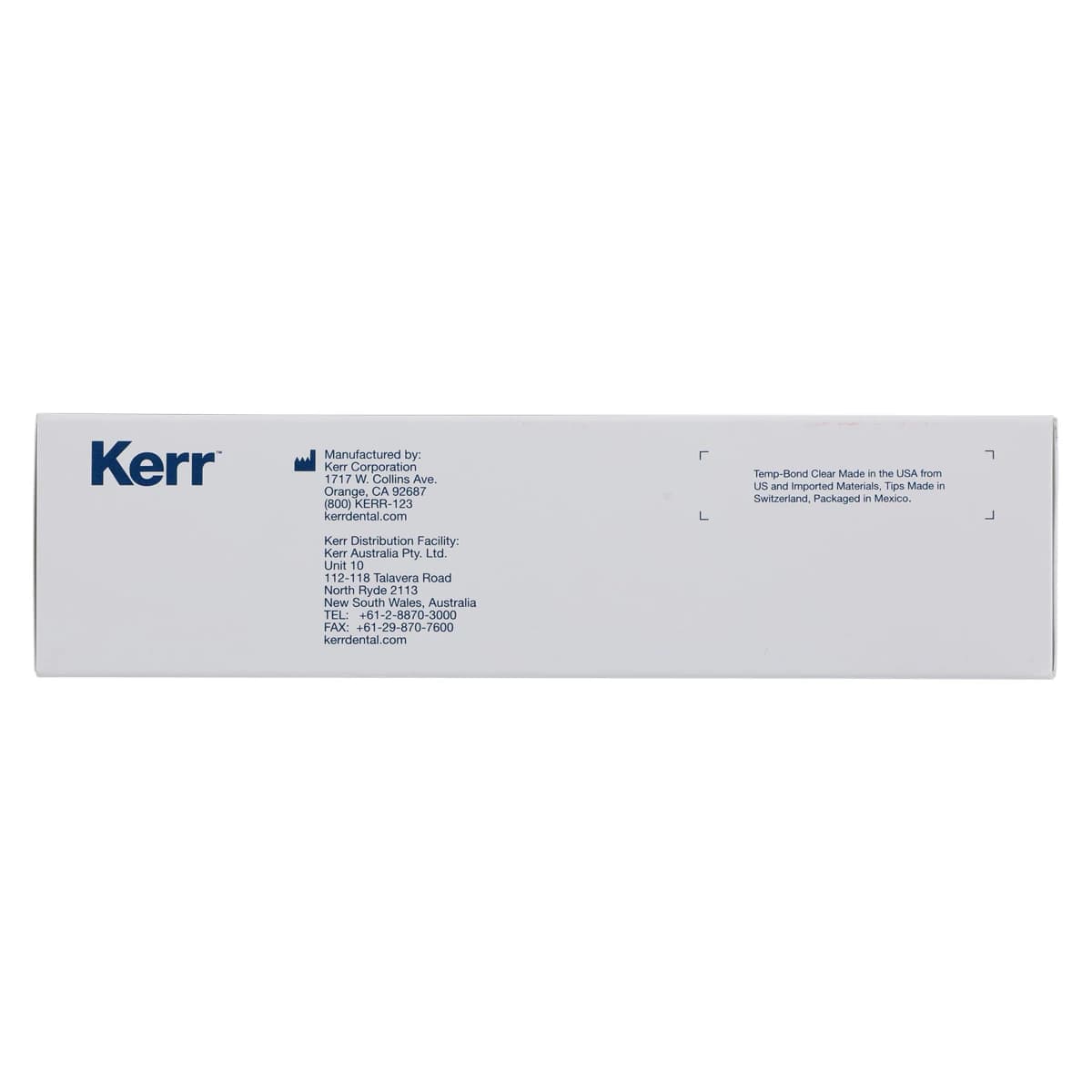 Kerr Temp-Bond Clear with Triclosan Temporary Cement, Automix Syringe, 6 g, Clear, 1 Syringe + 10 Mixing Tips, #33351 thumbnail 7