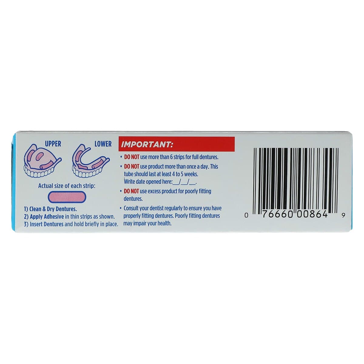 Fixodent Denture Adhesive Cream, 1.4 oz thumbnail 4