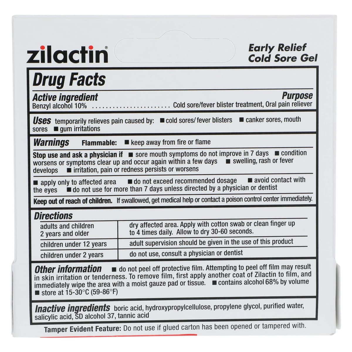 Zilactin Medicated Gel, 0.25 oz/Tube thumbnail 3