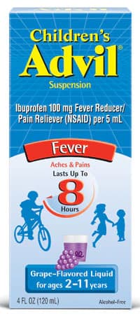 Advil Children's Suspension, Grape Flavor, 100mg/5mL, 4 oz Bottle thumbnail 2