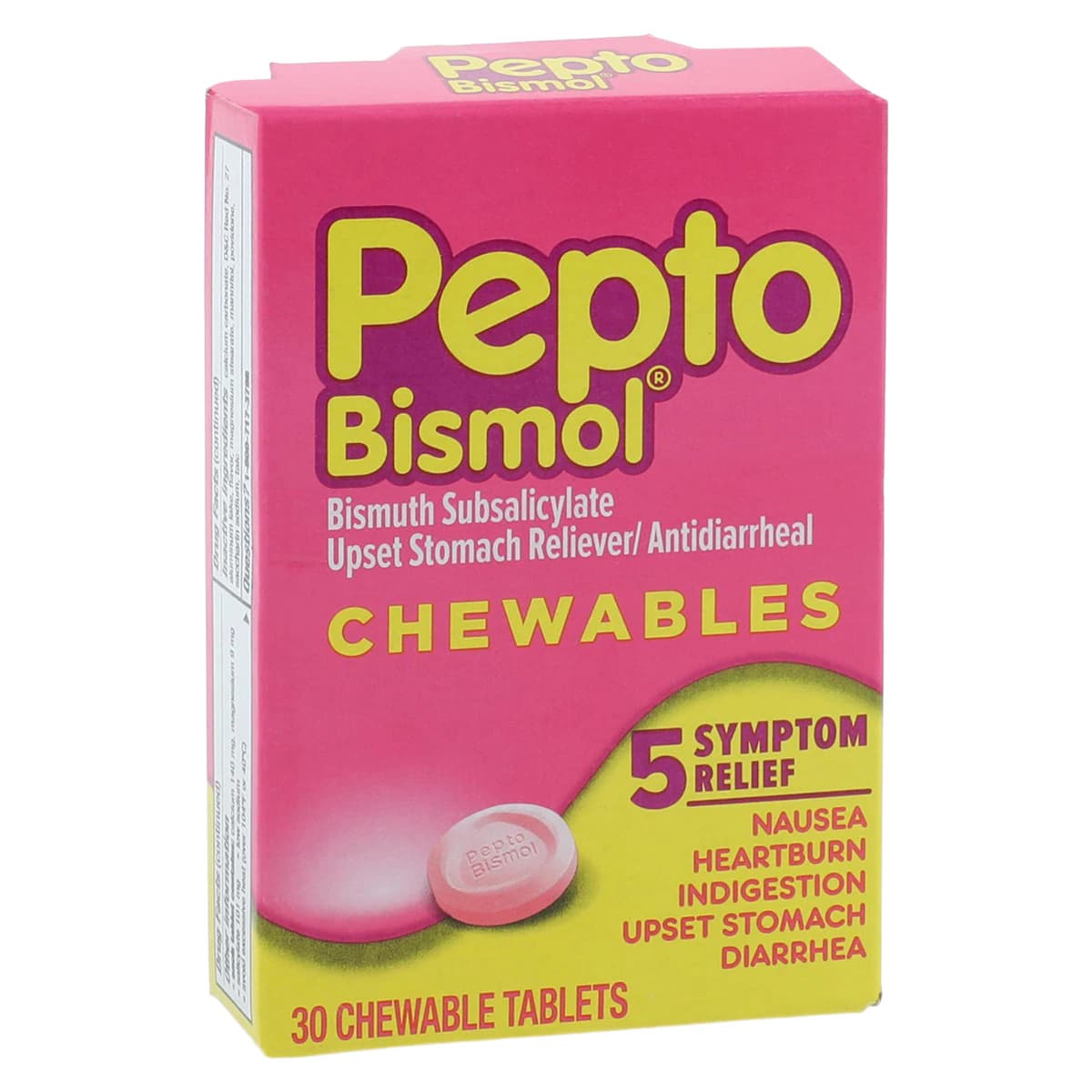 Pepto-Bismol Original Chewable Tablets, 262mg, 30/Box - Pepto-Bismol Original Chew Tab - Image 1
