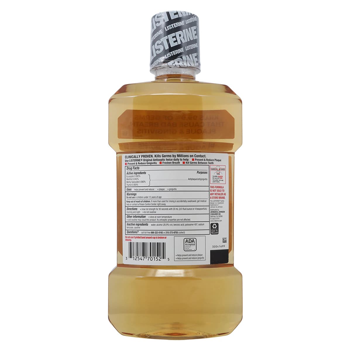 Listerine Mouthwash, Mint Flavor, 1 Liter Bottle thumbnail 2
