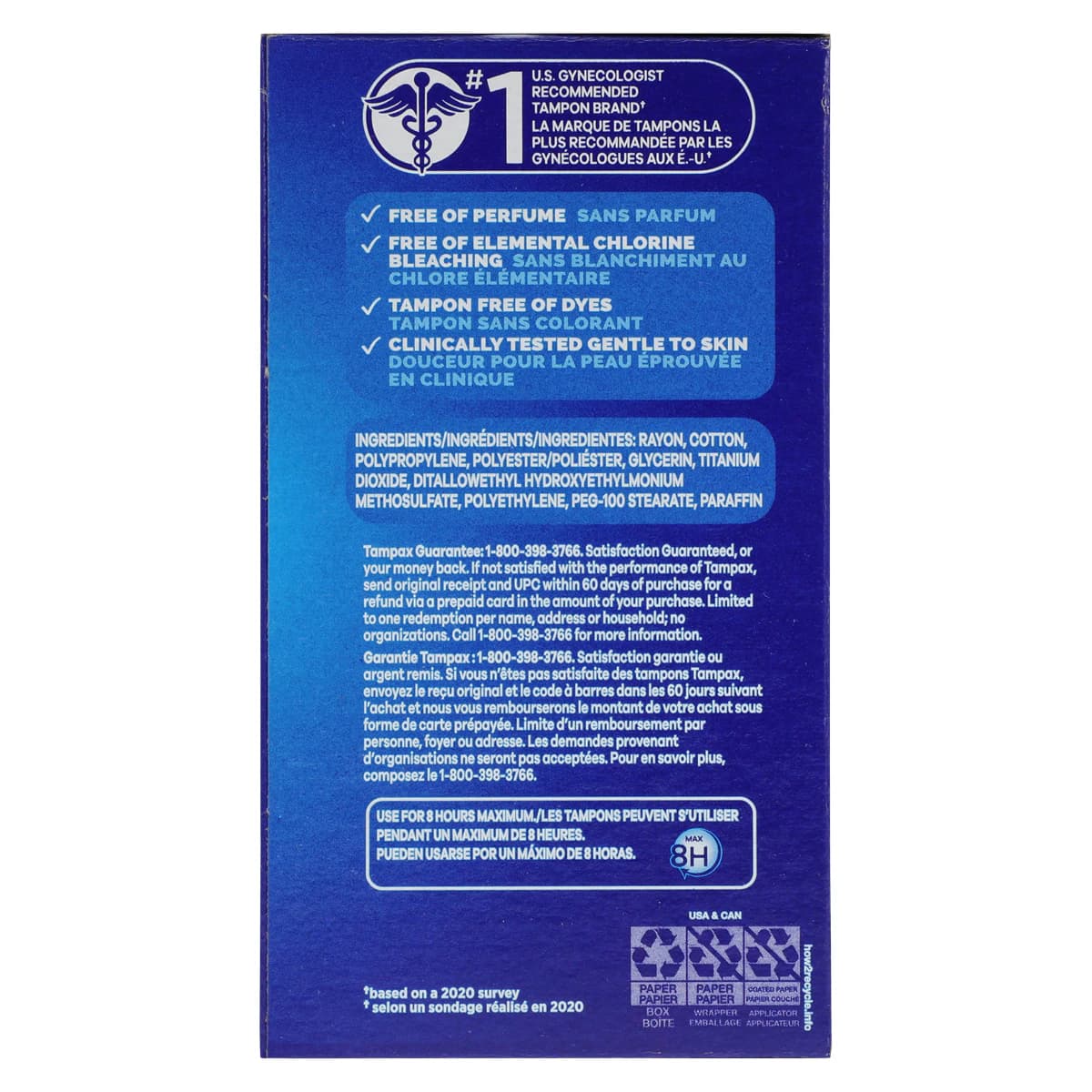 Tampax Sanitary Tampon, Super, Cardboard Applicator, 40/Box thumbnail 4
