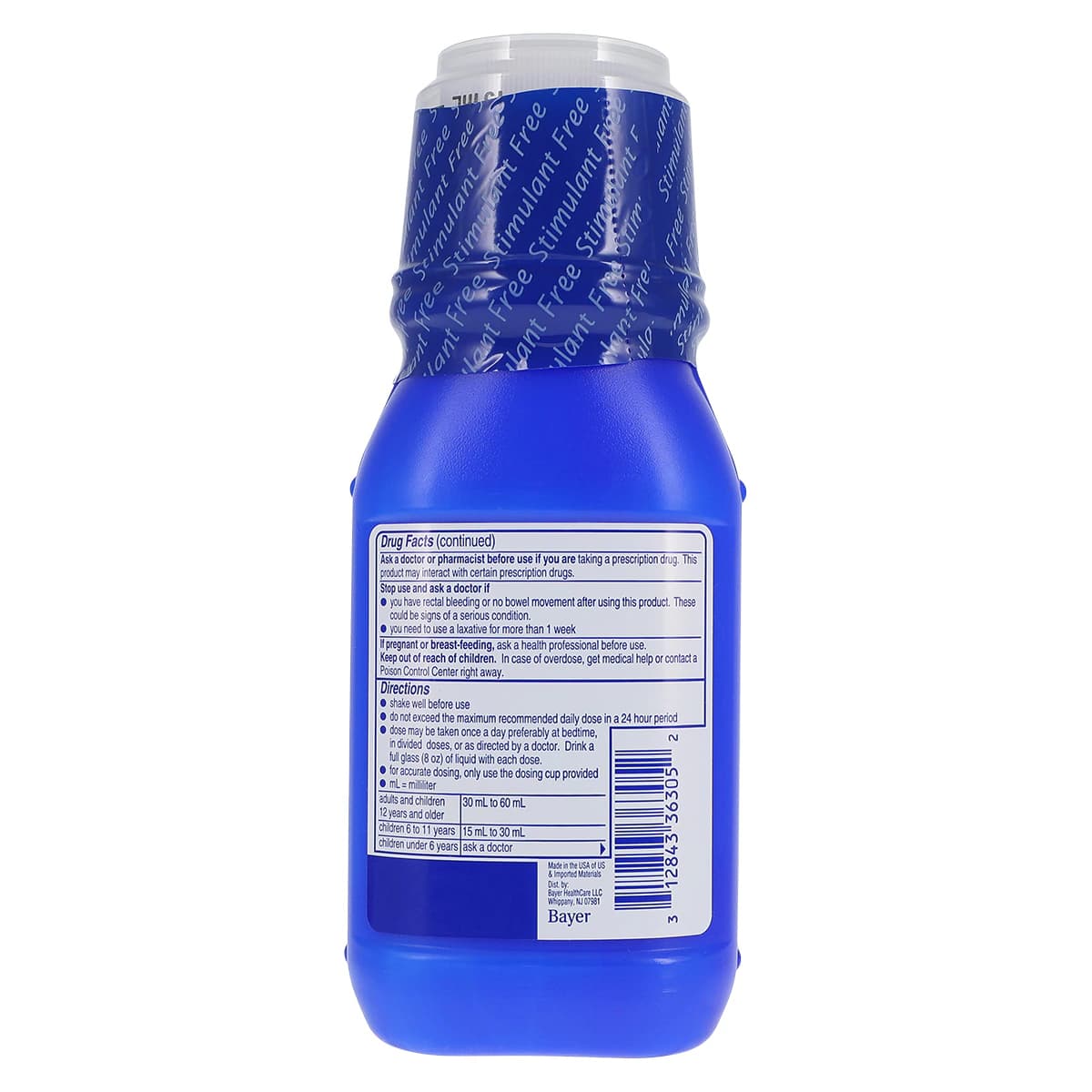 Phillips Milk of Magnesia Stool Softener Liquid, Mint, 12 oz Bottle thumbnail 2