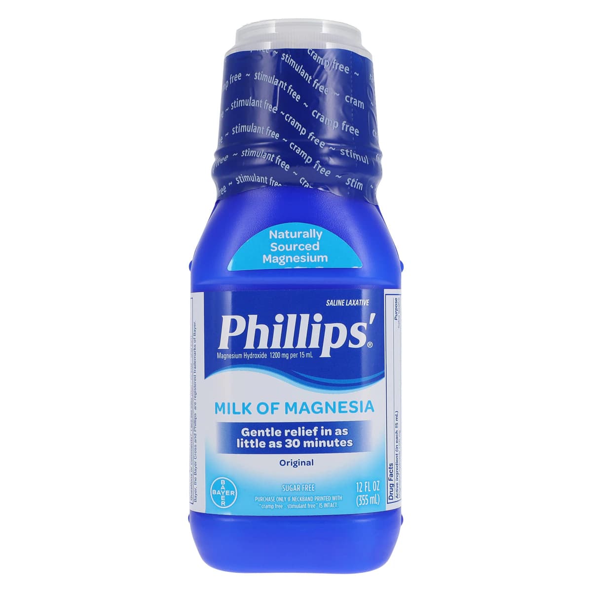 Phillips Milk of Magnesia Stool Softener Liquid, Original Formula, 12 oz/Bottle - Phillips Milk of Magnesia - Image 1