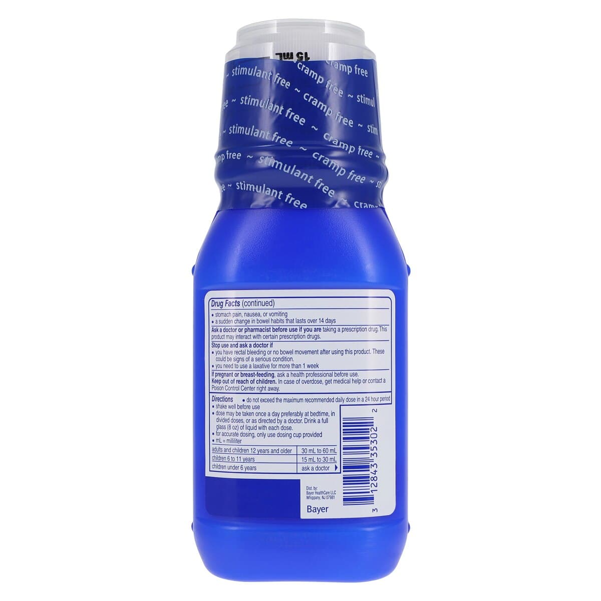 Phillips Milk of Magnesia Stool Softener Liquid, Original Formula, 12 oz/Bottle thumbnail 2
