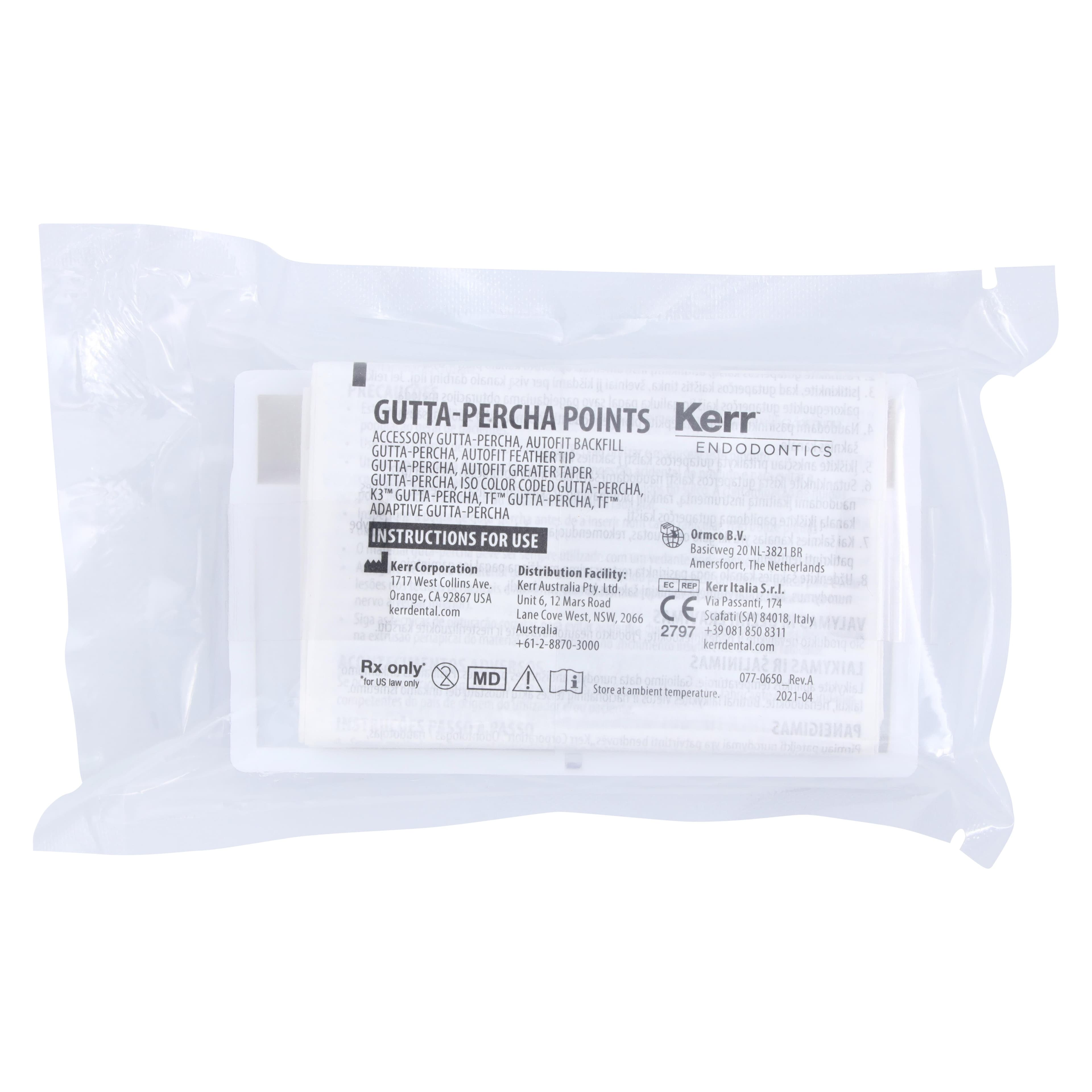 Kerr Standardized Gutta Percha Points, ISO Size #45, White, 100/Box, #12654 thumbnail 2