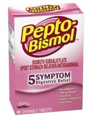 Pepto-Bismol Original Chewable Tablets, 262mg, 48/Box - Pepto-Bismol Original Chew Tab - Image 1