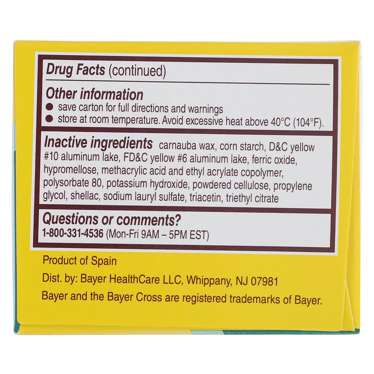 Bayer Low Dose Aspirin 81 mg Tablets, NSAID, 120 Count Bottle thumbnail 2