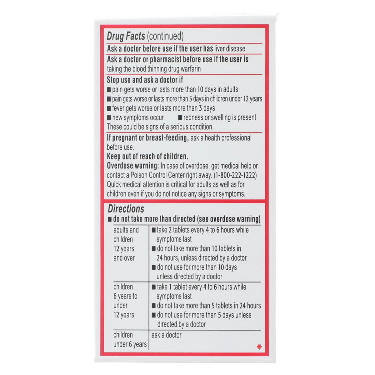 Tylenol Regular Strength Tablets, 325mg, Acetaminophen, 100/Bottle thumbnail 2