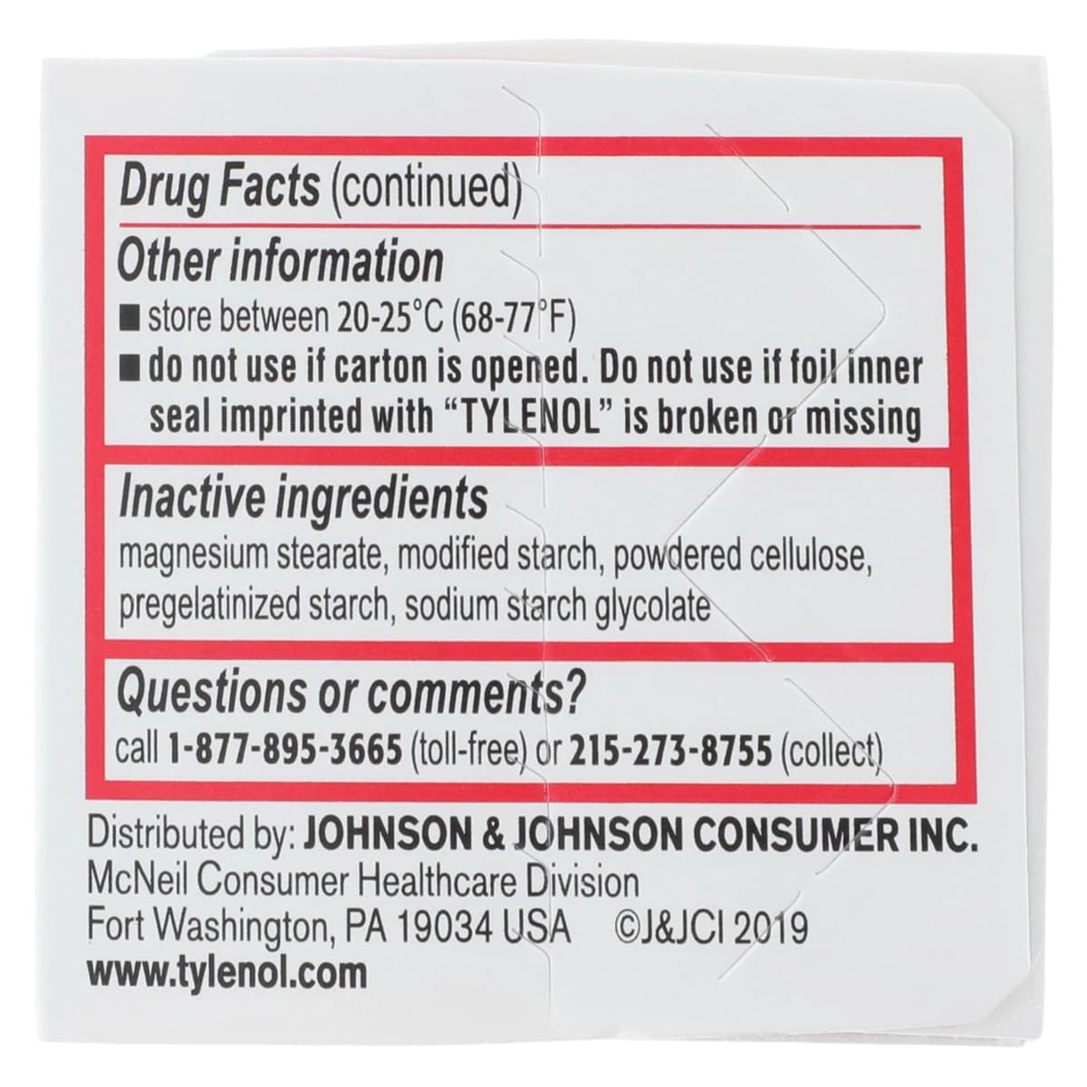Tylenol Regular Strength Tablets, 325mg, Acetaminophen, 100/Bottle thumbnail 3