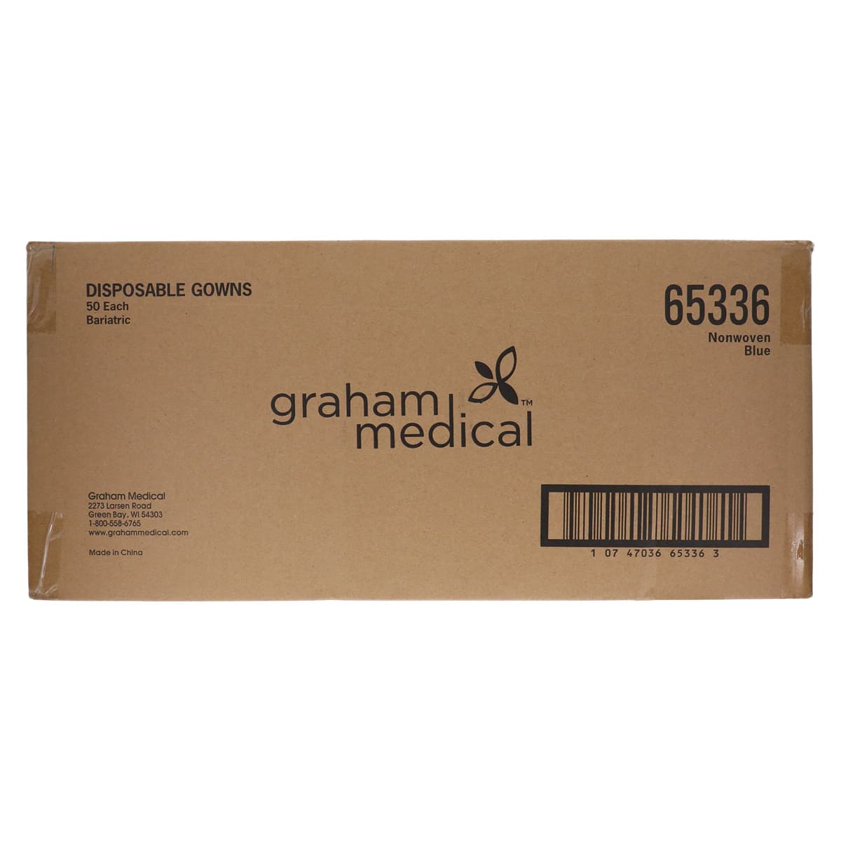 Graham Medical Exam Gown, Non-Woven, Blue, 2X-Large/3X-Large, 42 in x 50 in, 50/Case thumbnail 3