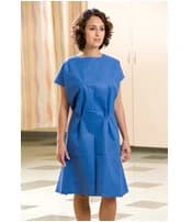 Graham Medical Exam Gown, Non-Woven, Blue, 2X-Large/3X-Large, 42 in x 50 in, 50/Case thumbnail 2