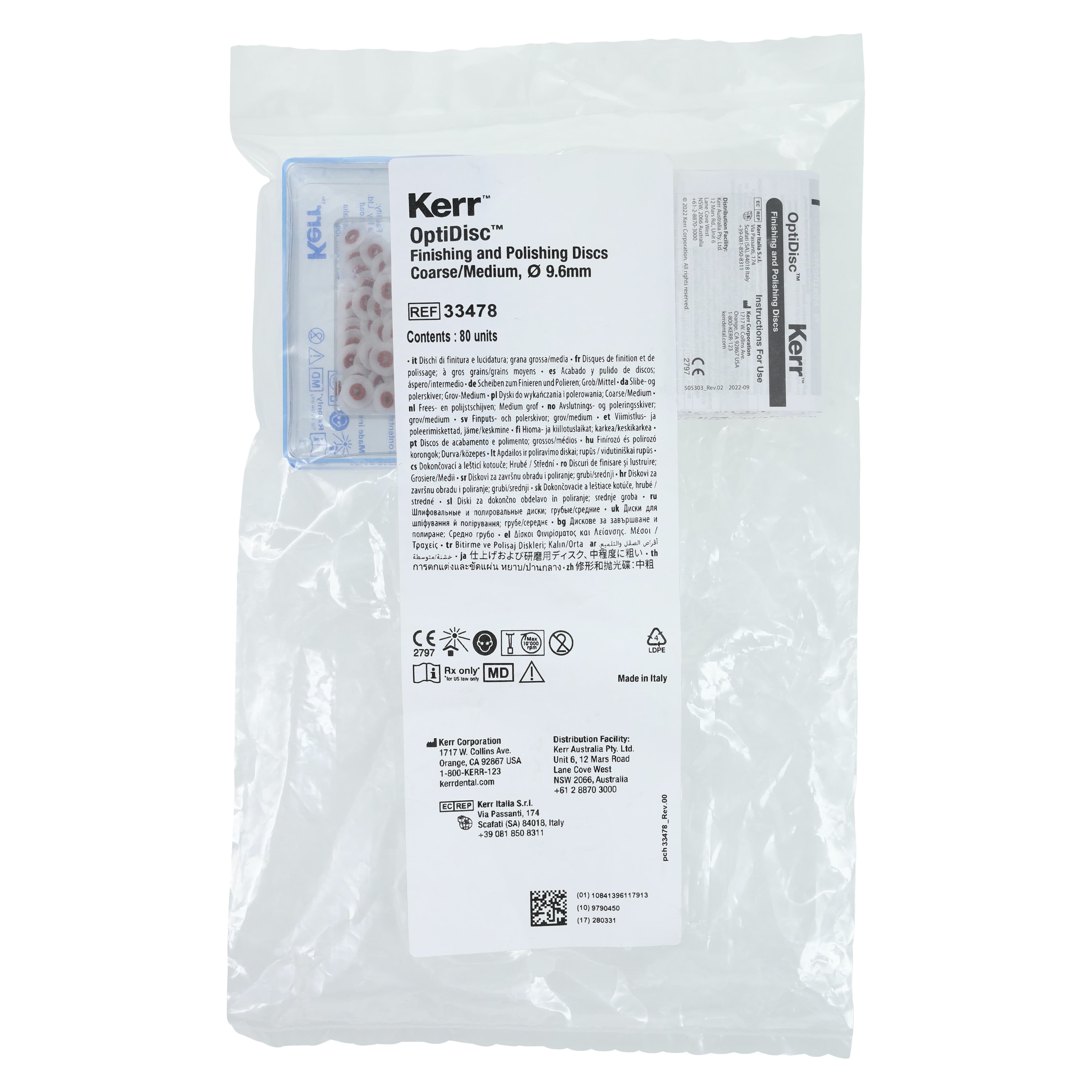 Kerr OptiDisc Finishing and Polishing Discs Refill, 9.6 mm, Coarse/Medium, 80/Box, 33478 thumbnail 2