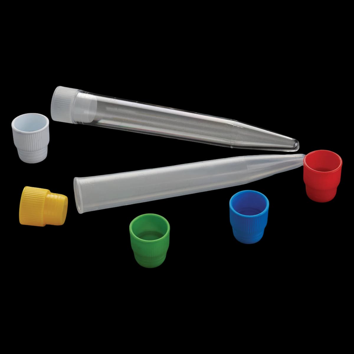 Simport Scientific Centrifuge Tube, Polystyrene, 15mL, 17x120mm, Graduated, Conical Bottom, Non-Sterile, Clear, 1000/Case - Tube Centrifuge 17x120 PS - Image 1