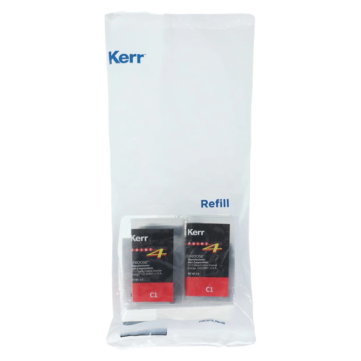 Kerr Point 4 Optimized Particle Composite Unidose Refill, C1 Body, Light-Cure, 0.2 g, 20/Pk, 29907 - Point 4 C1 0.2g Unidose Refill Pack of 20 - Image 1