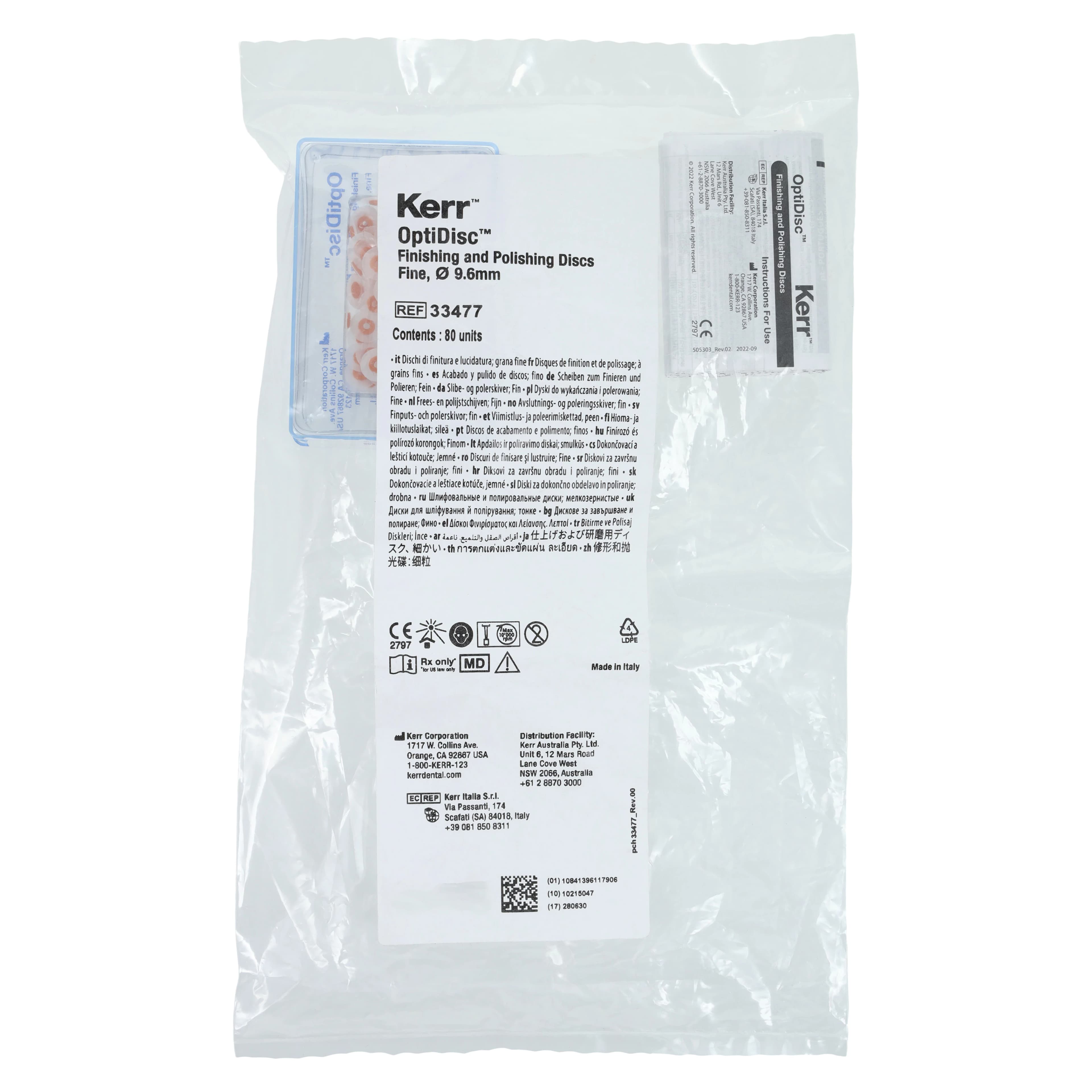 Kerr OptiDisc Finishing and Polishing Discs Refill, 9.6 mm, Fine, 80/Pkg, #33477 thumbnail 2
