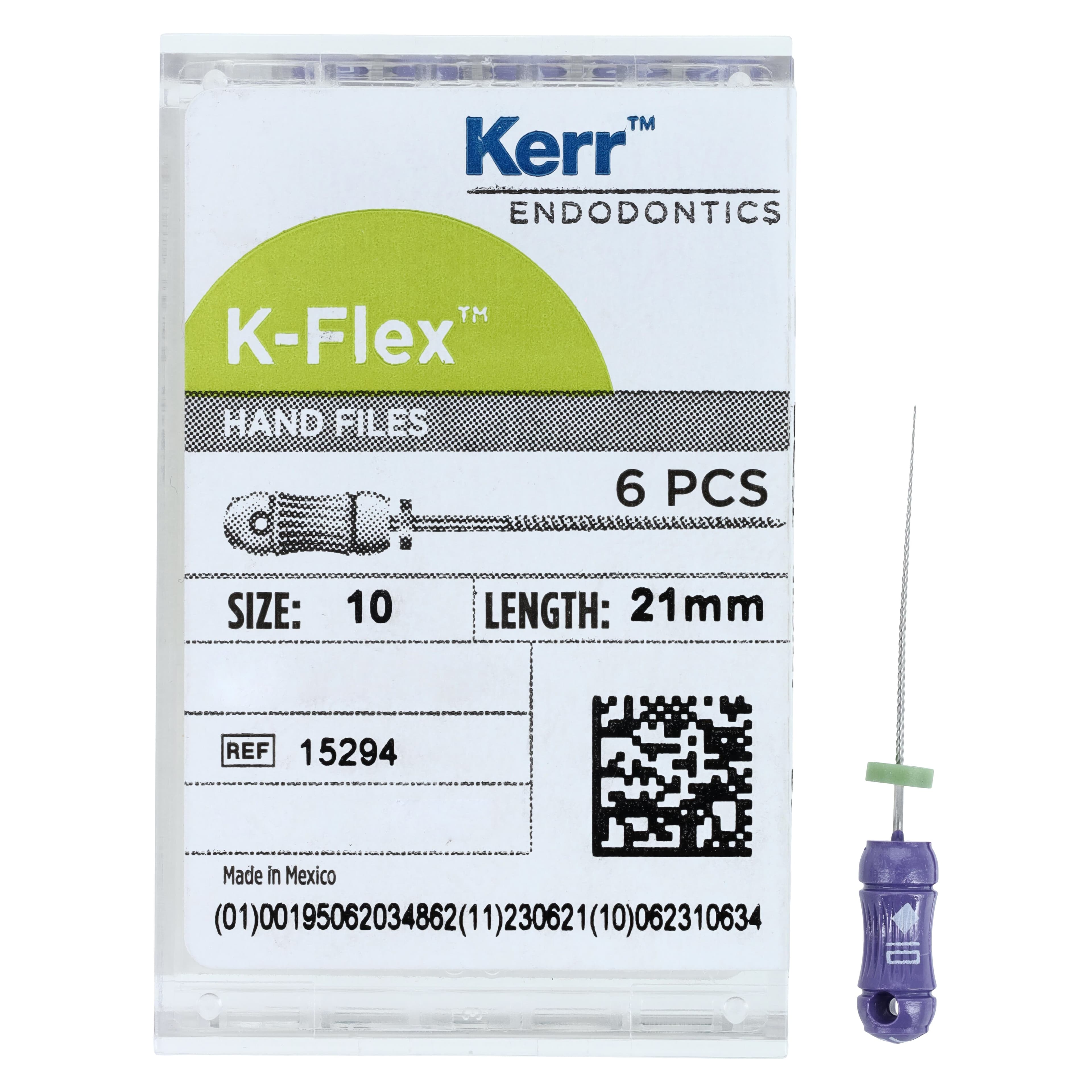 K-Flex Stainless Steel Hand Files, 21 mm, #10, Purple, 6/Pk, 15294 thumbnail 4