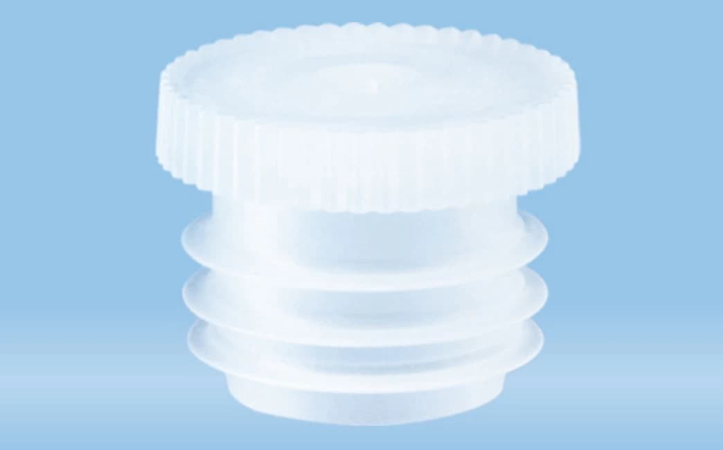 Sarstedt Push Tube Cap, LDPE, Clear, 13mm, 1000/Package - Stopper Natural Low f/Tube - Image 1