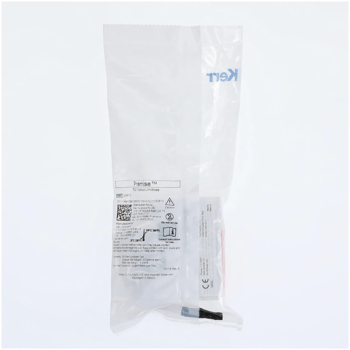 Premise Universal Nanofilled Composite, Opaque Shade B2, 0.2 g Unidose Refill, 20/Pkg, #32673 thumbnail 2