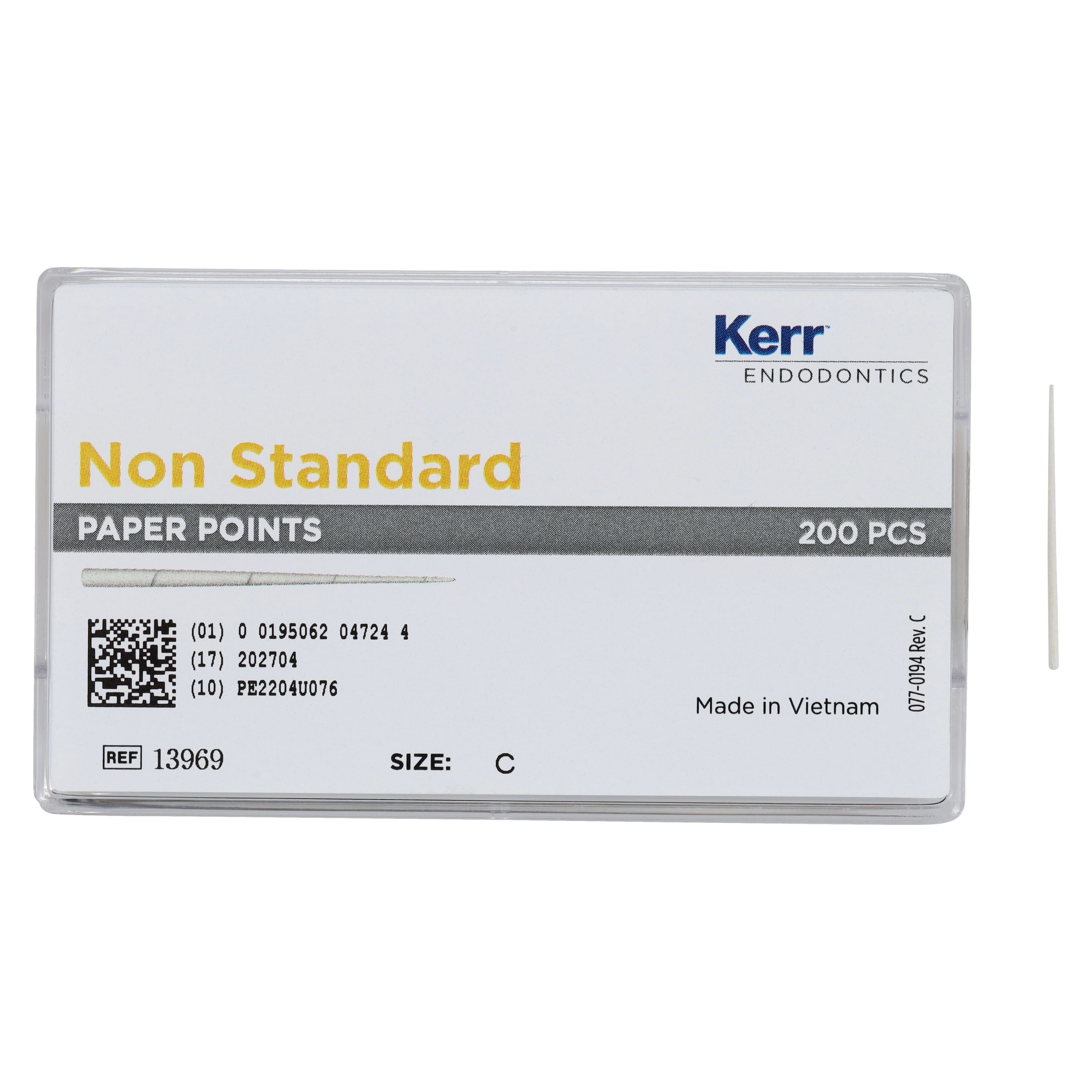 Kerr/SybronEndo Absorbent Paper Points, Coarse, Sterile, Bulk Pack, 200/Box, #13969 thumbnail 4