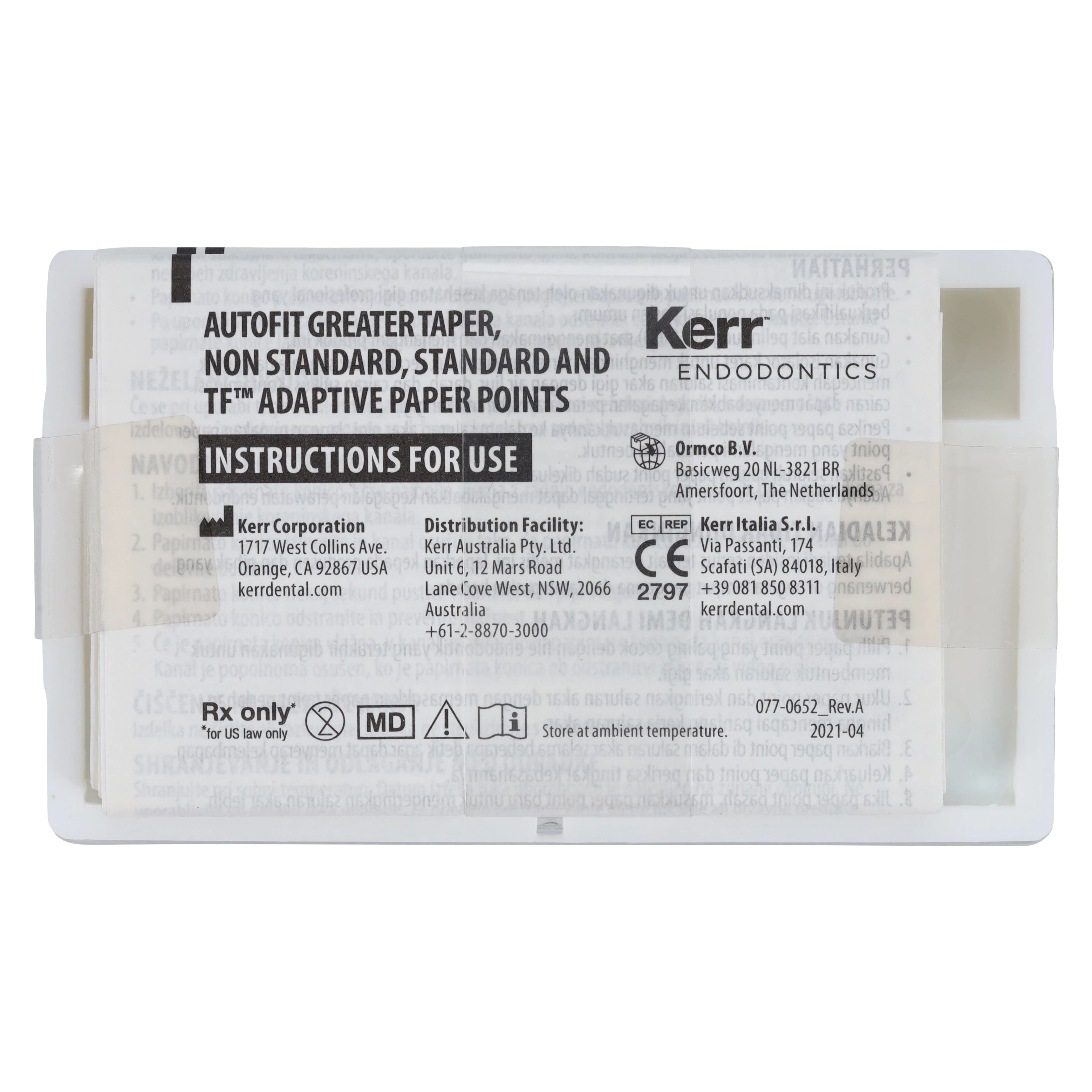 Kerr/SybronEndo Absorbent Paper Points, Coarse, Sterile, Bulk Pack, 200/Box, #13969 thumbnail 6