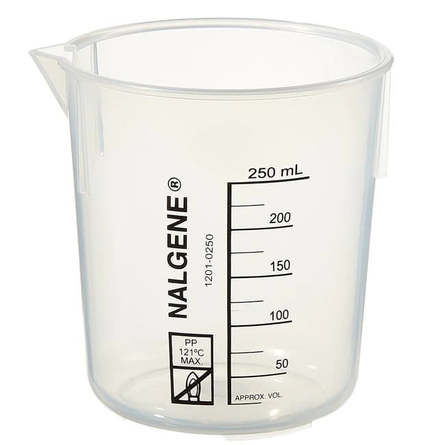 Nalgene Griffin Low Form Polypropylene Beaker, 250 mL, Clear, 6/Pack - Beaker Polypro Griffin Nalgene - Image 1