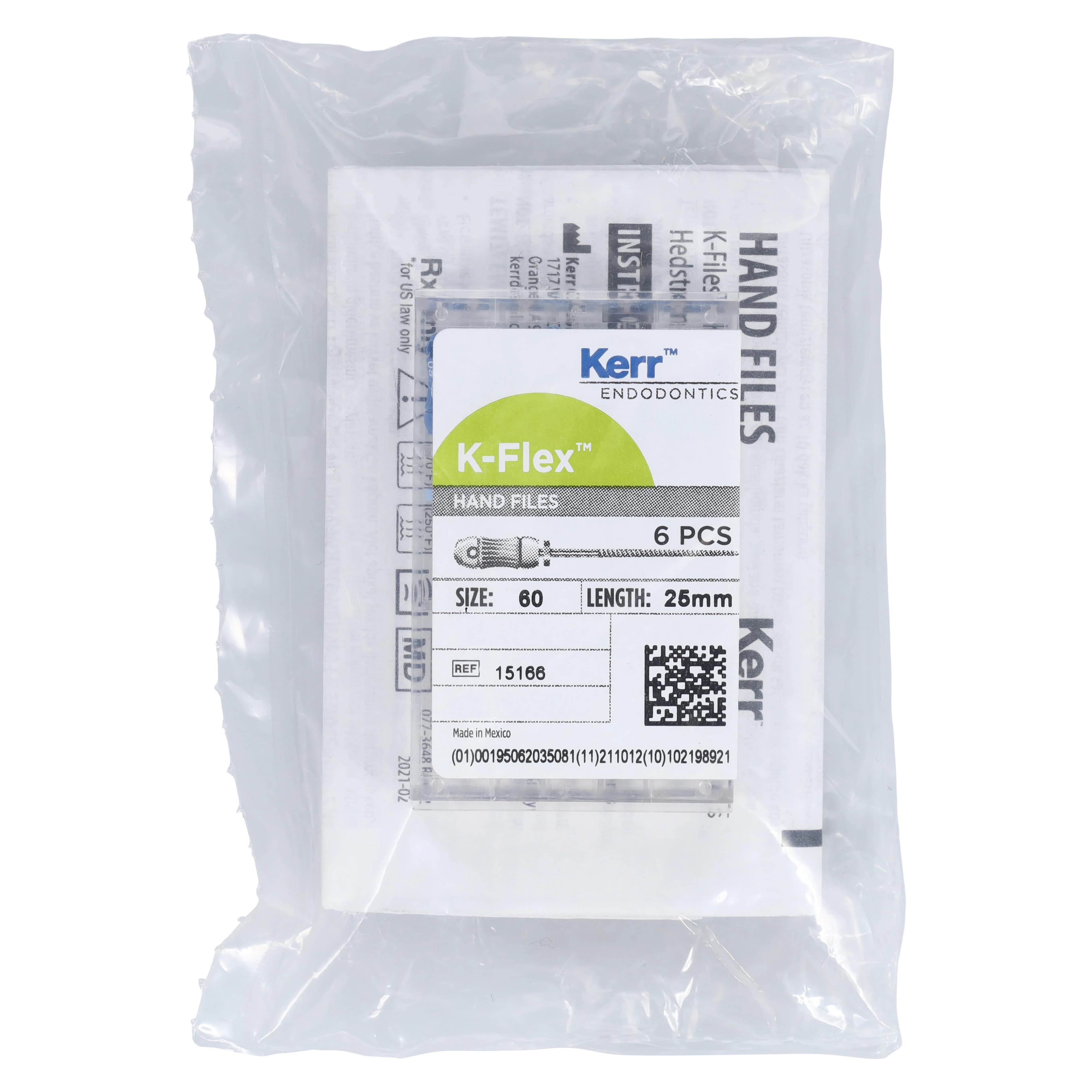 Kerr K-Flex Endodontic Files, #60, 25 mm, Blue, Stainless Steel, 6/Pack, 15166 thumbnail 6