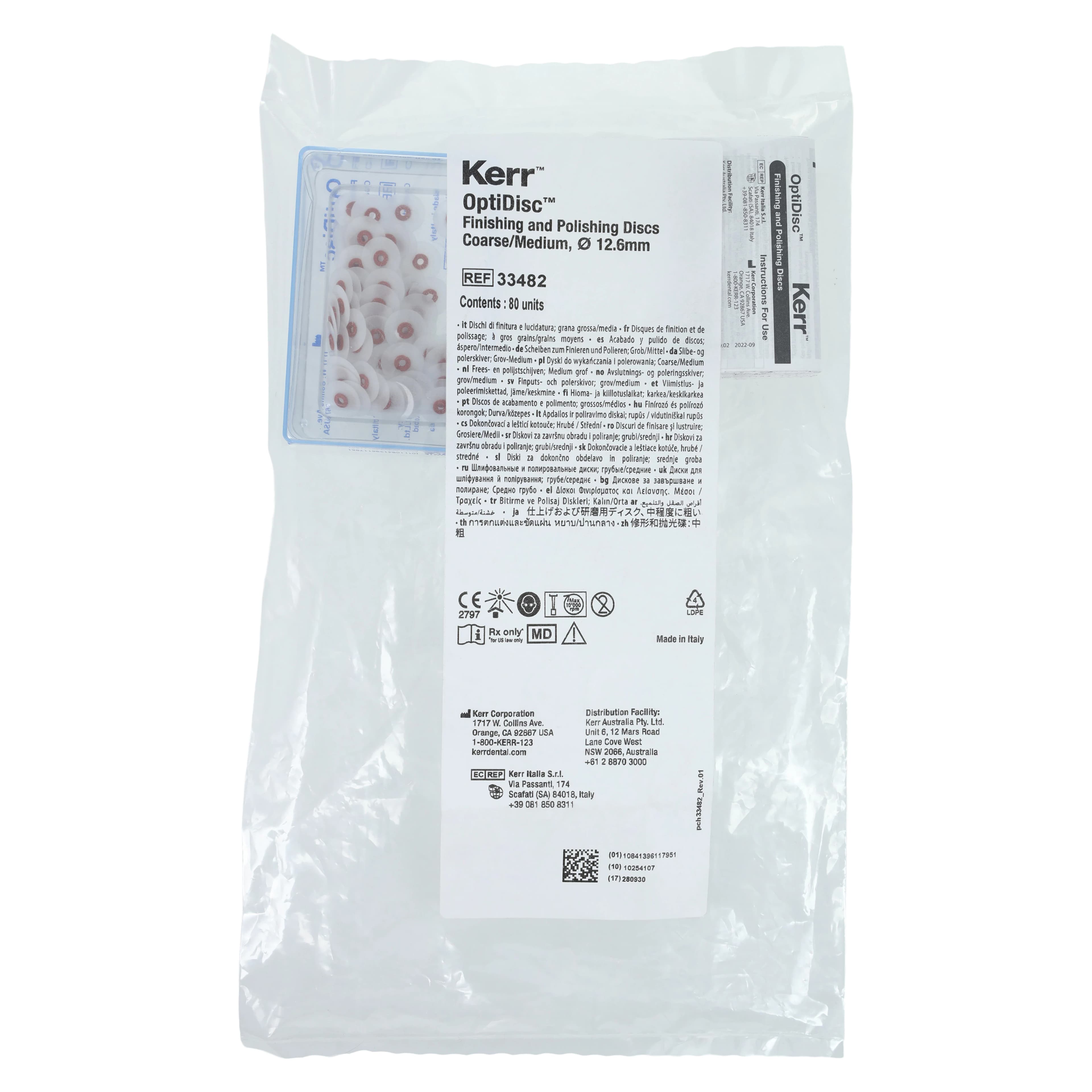 Kerr OptiDisc Finishing & Polishing Disc Refills, 12.6mm, Coarse/Medium, 80/Pk, #33482 thumbnail 2