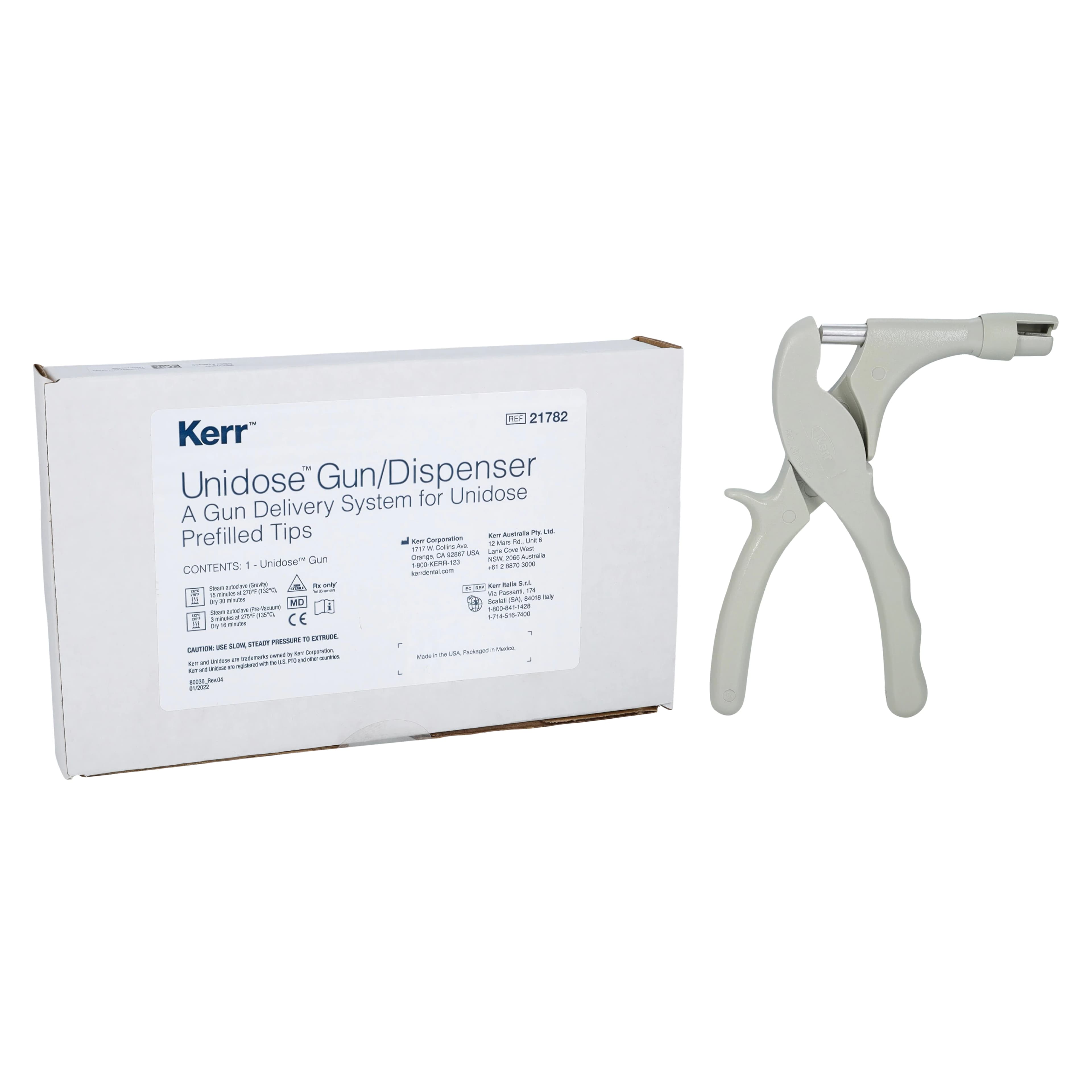 Kerr Unidose Gun/Dispenser, Large, Gray, Original Style, 1 Each, #21782 - Unidose Gun/Dispenser Large Gray - Image 1