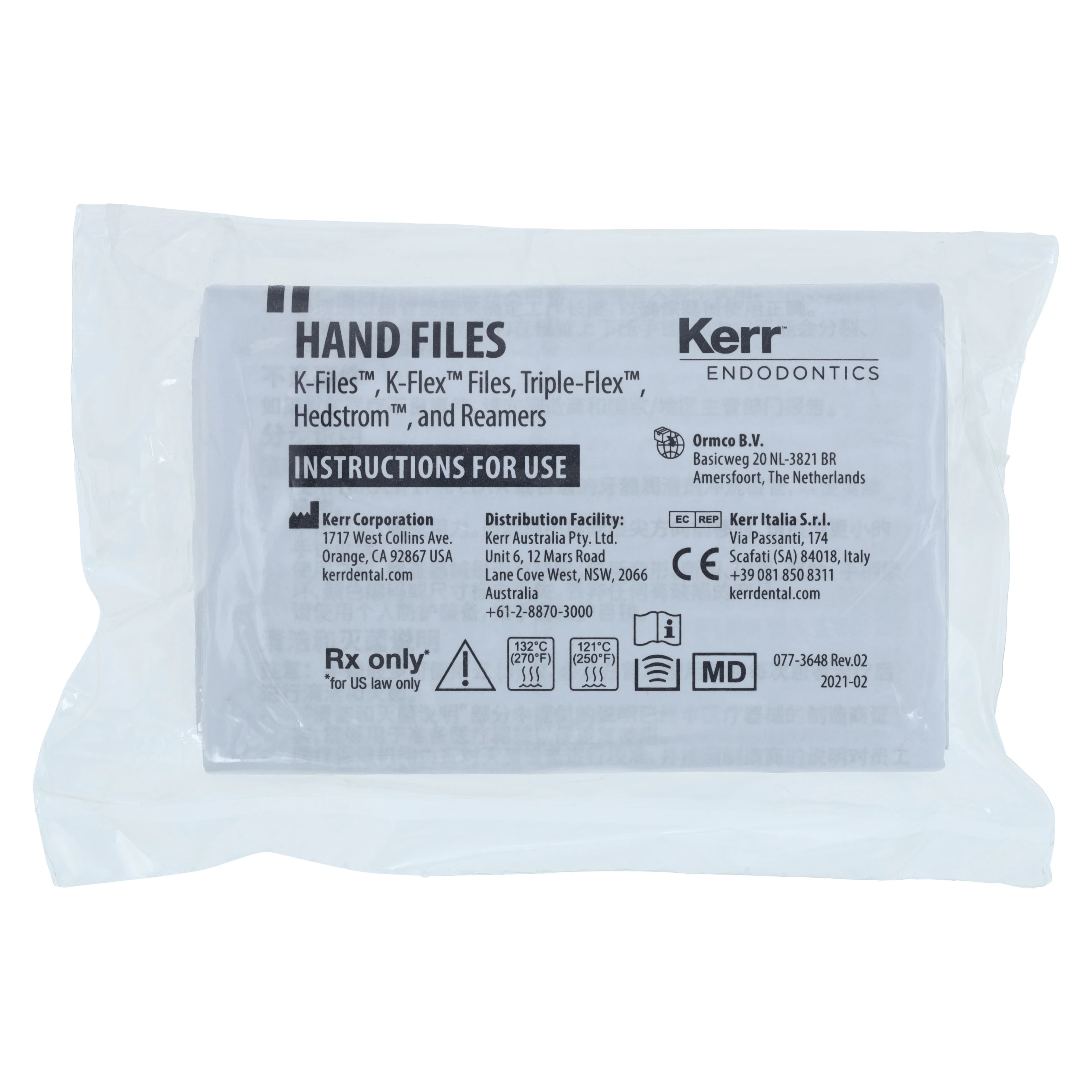 Kerr K-Flex Endodontic Files, #70 (Green), 25mm, Stainless Steel, Color-Coded Plastic Handle, 6/Pack, #15170 thumbnail 2