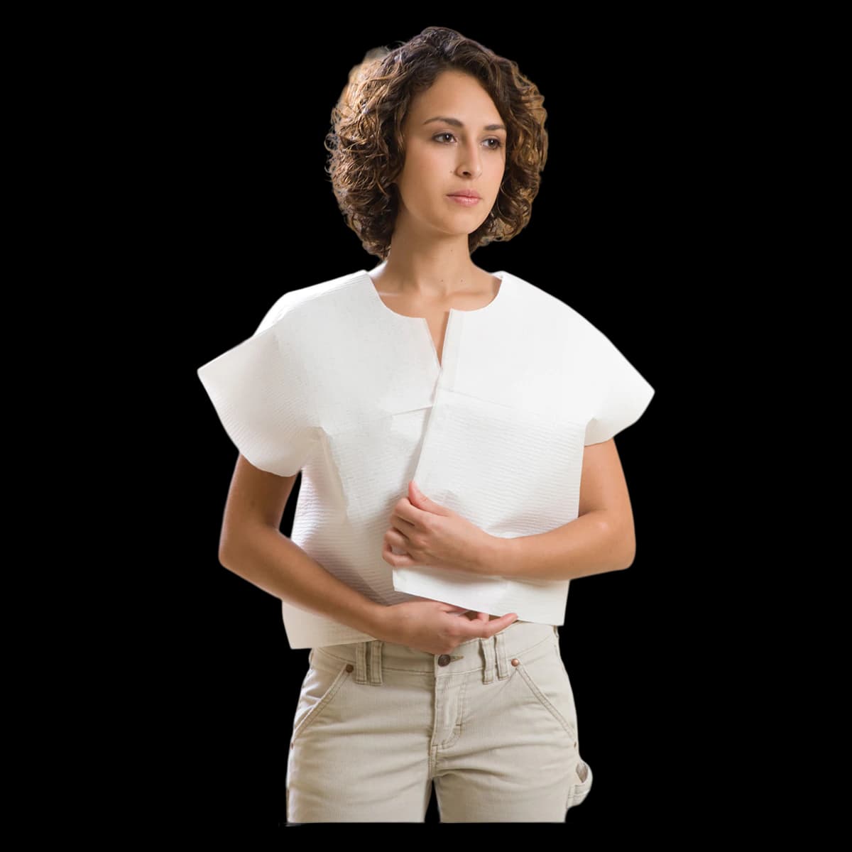 Graham Medical Apex Disposable Exam Cape, White, 30 in x 21 in, 100/Case thumbnail 2