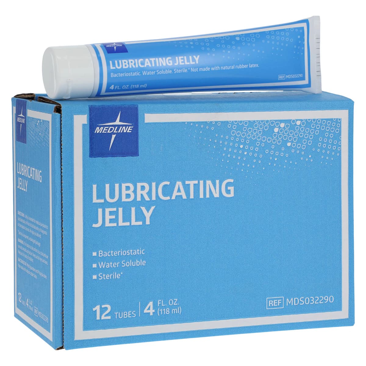 Medline Lubricating Jelly, Sterile, 4 oz Flip Top Tube, 12/Box - Lube Jelly Stril FlipTop Tube - Image 1