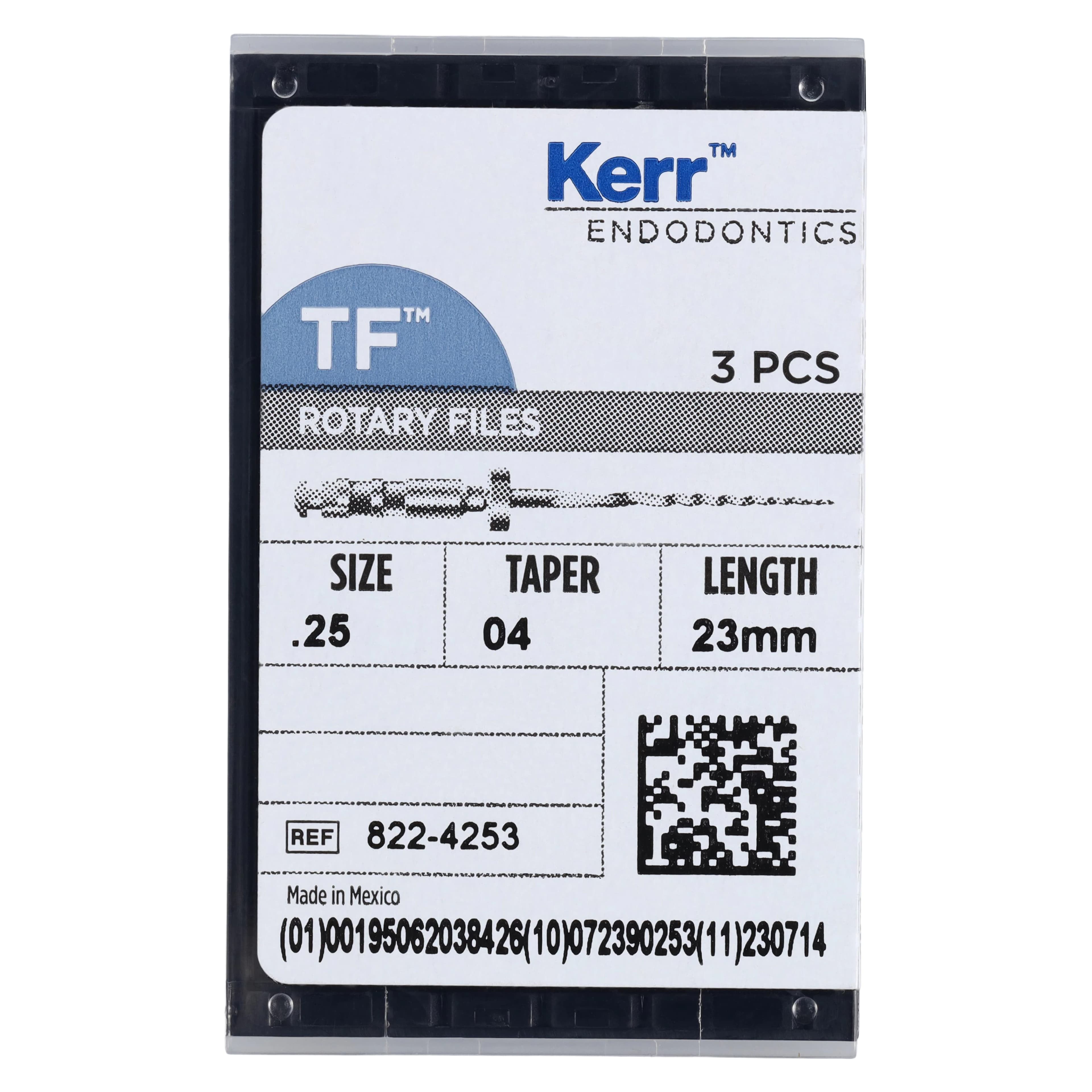 Kerr TF Twisted Files Rotary Endodontic File, NiTi, .25 Tip, .04 Taper, 23mm, 3/Pack, 822-4253 thumbnail 6