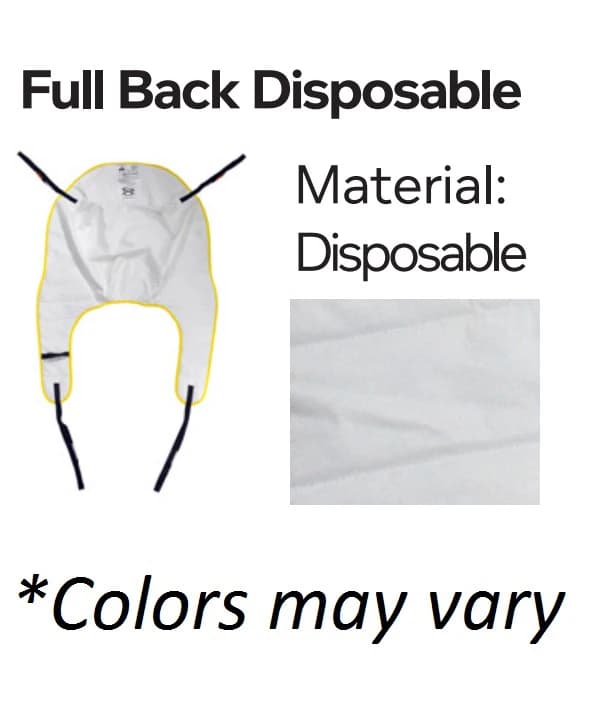 Joerns Hoyer Patient Transfer Sling, Full Back, Disposable, for HPL700/Presence/Stature Lifters - Sling Pt Lift Full Back Disp - Image 1