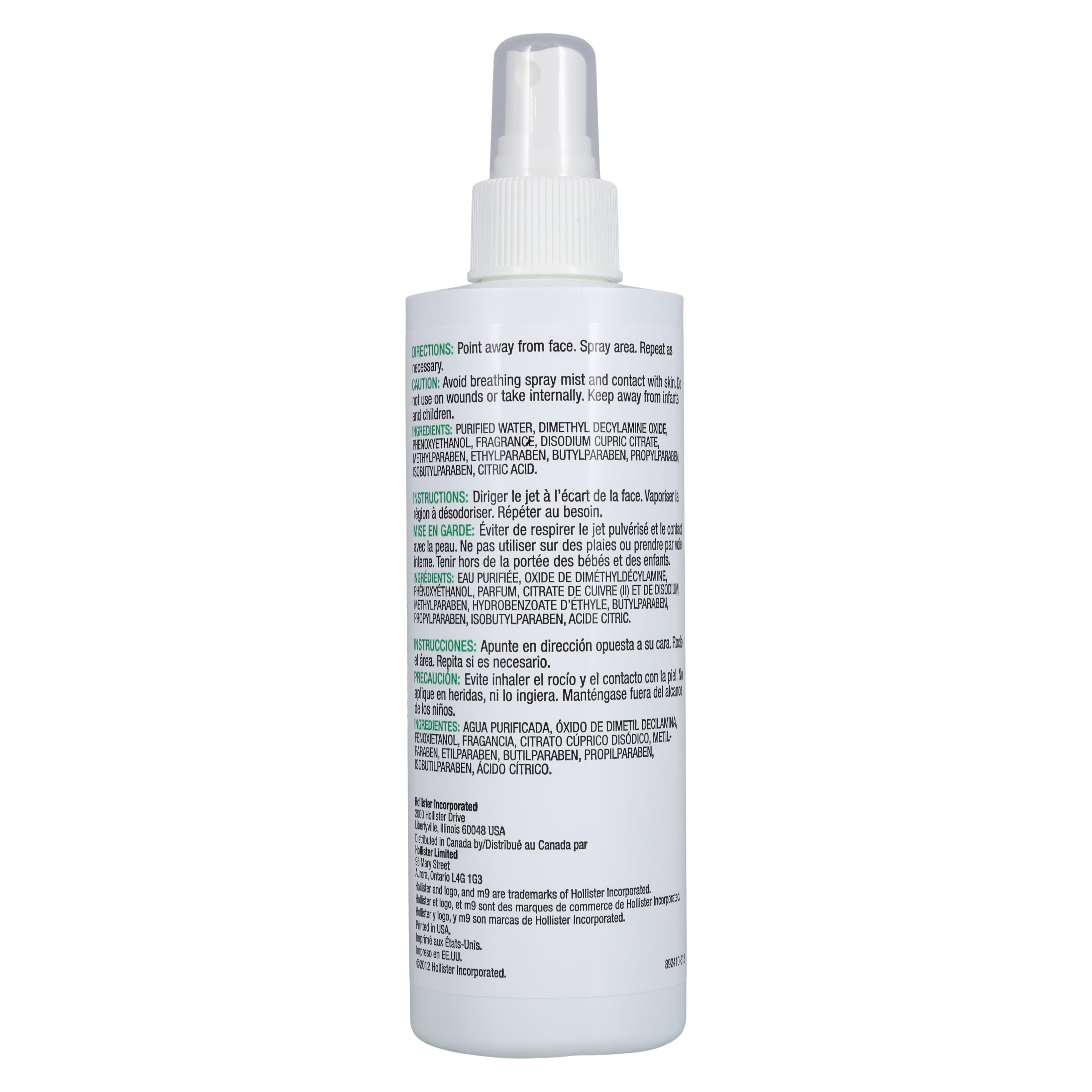 Hollister M9 Odor Eliminator Spray, Green Apple Scented thumbnail 2