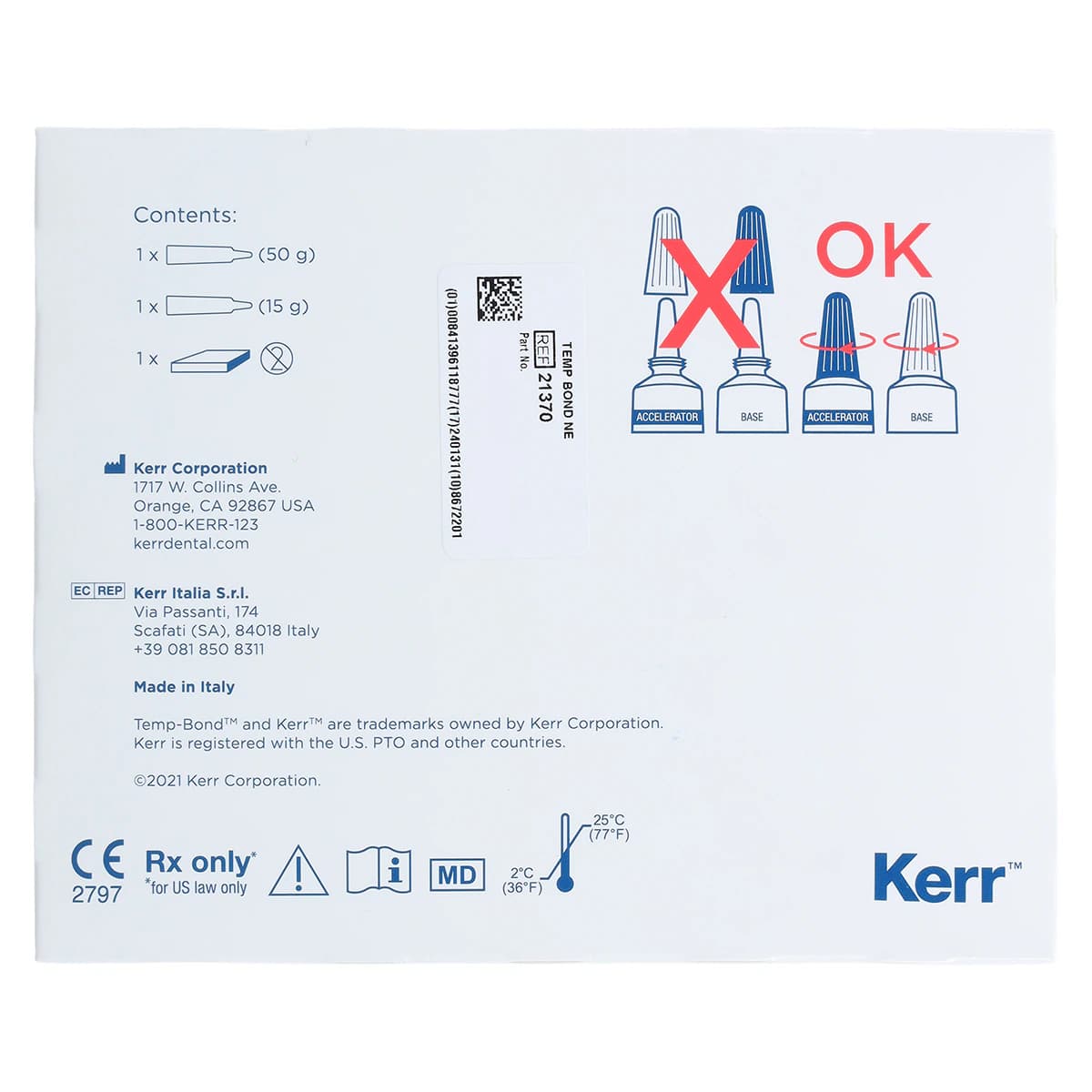 TempBond NE Non-Eugenol Temporary Cement, Tube Refill Kit, 50 g Base & 15 g Accelerator, 1 Kit, 21370 thumbnail 6