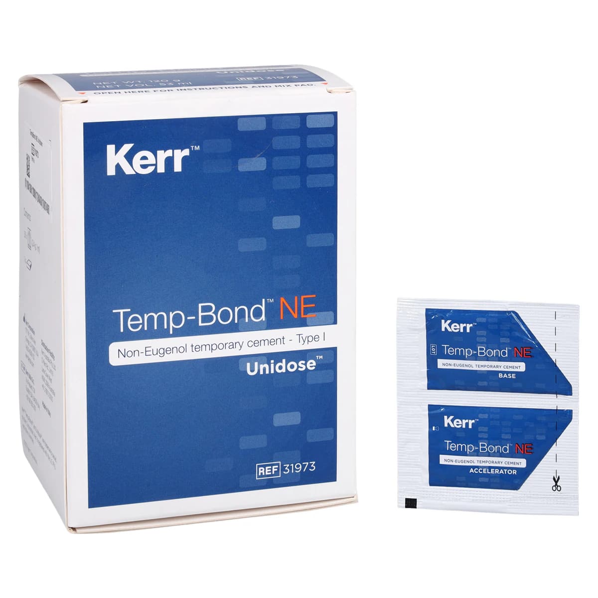 TempBond NE Non-Eugenol Temporary Cement Unidose Packets, 2.4 g, 50/Box, #31973 - TempBond NE Unidose Pack of 50 - Image 1