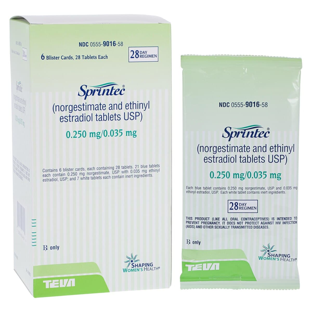 Sprintec 28 Day Tablet, Norgestimate 0.25mg/Ethinyl Estradiol 0.035mg, Blister Pack thumbnail 2