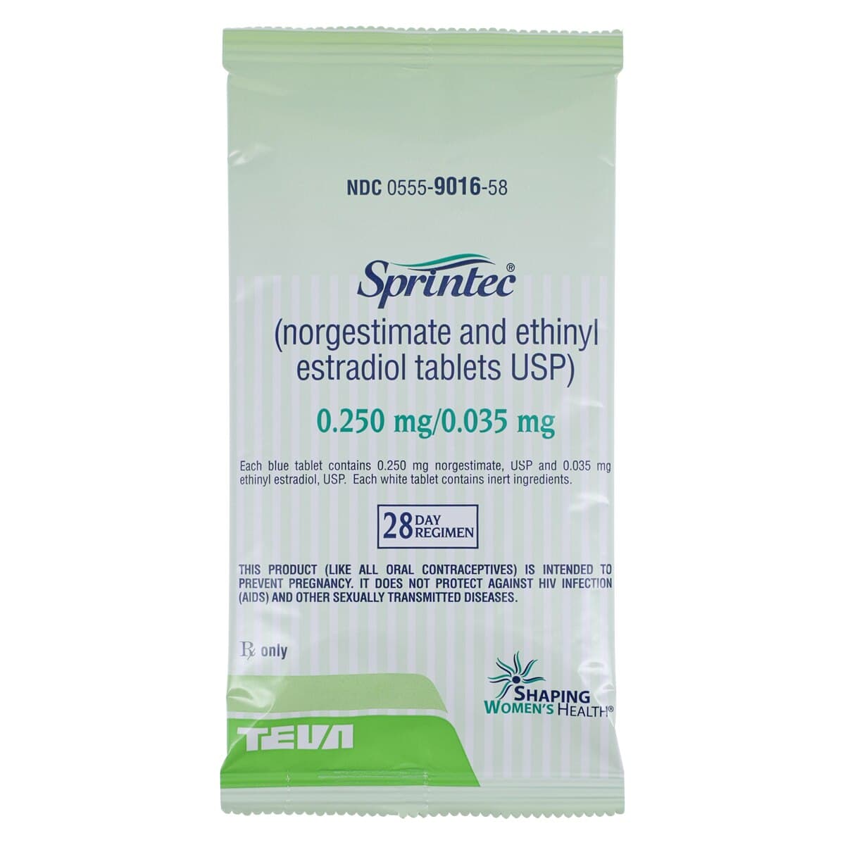 Sprintec 28 Day Tablet, Norgestimate 0.25mg/Ethinyl Estradiol 0.035mg, Blister Pack thumbnail 3