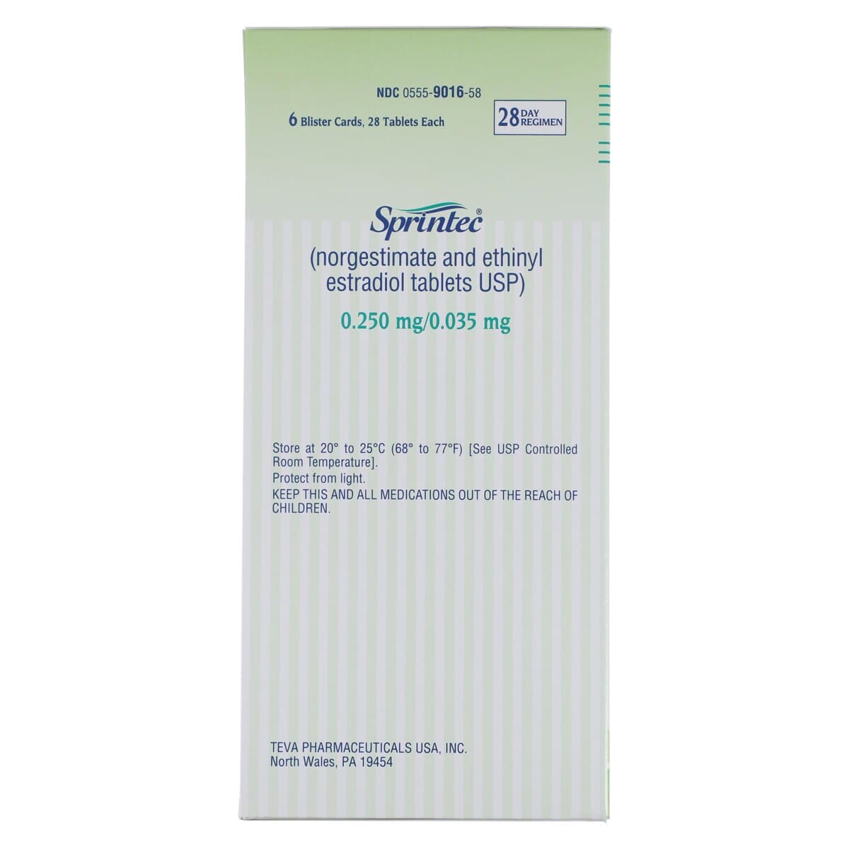 Sprintec 28 Day Tablet, Norgestimate 0.25mg/Ethinyl Estradiol 0.035mg, Blister Pack thumbnail 7