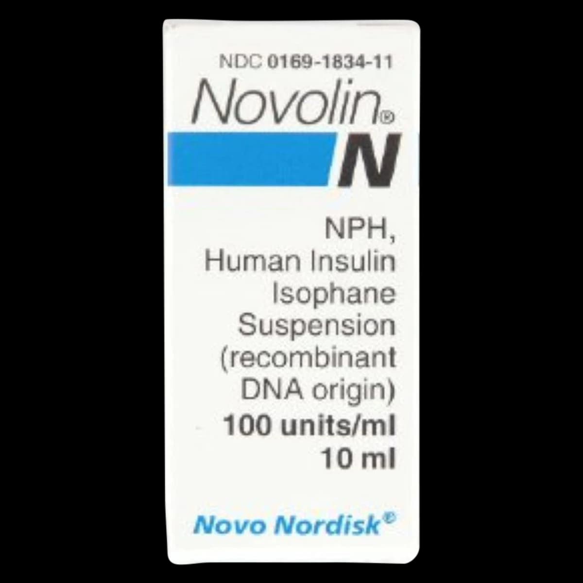 Novolin N (NPH) Human Insulin Injection, 100 units/mL, 10 mL Multidose Vial - Novolin N Insulin MDV - Image 1