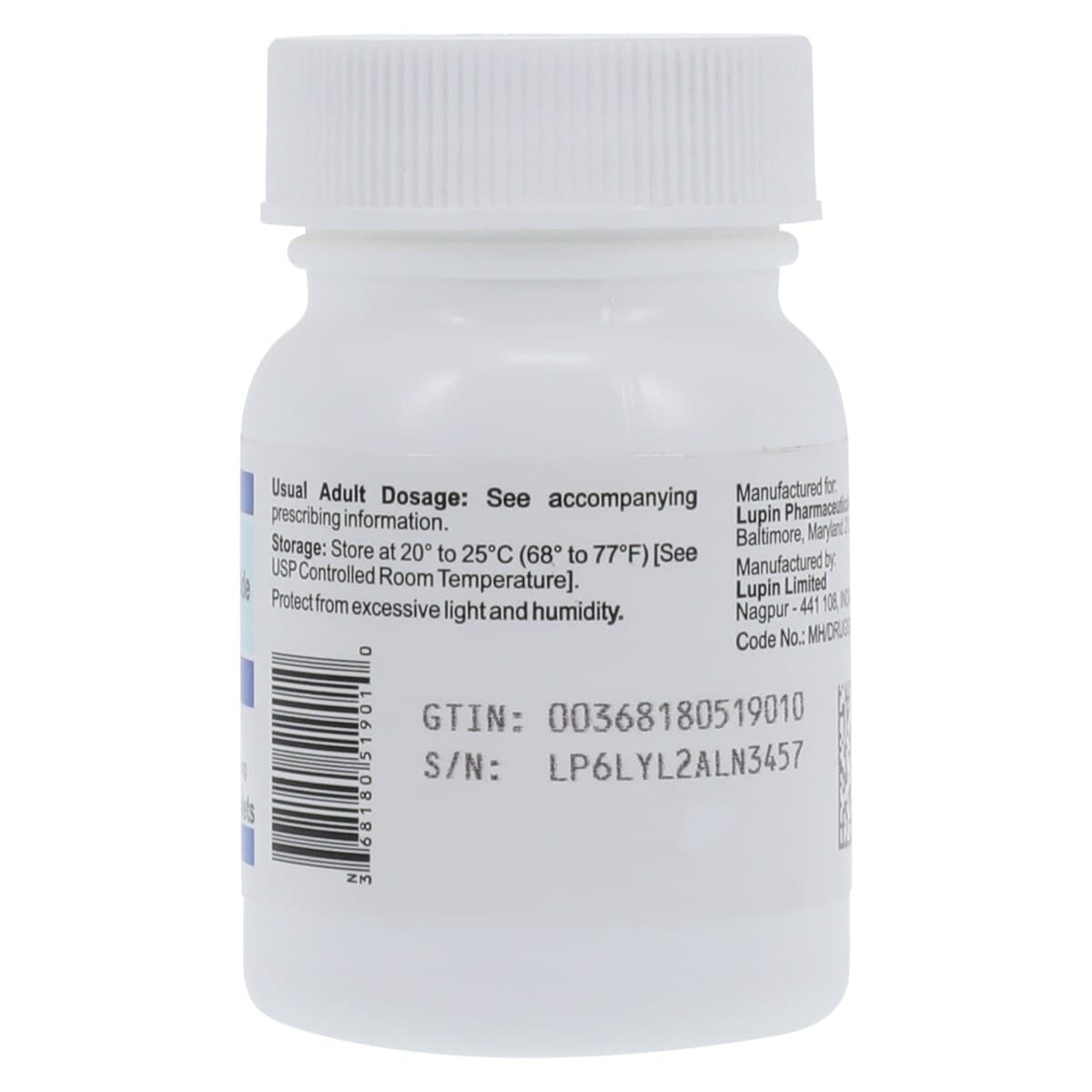 Lisinopril/HCTZ Tablets 20mg/12.5mg, 100/Bottle thumbnail 3